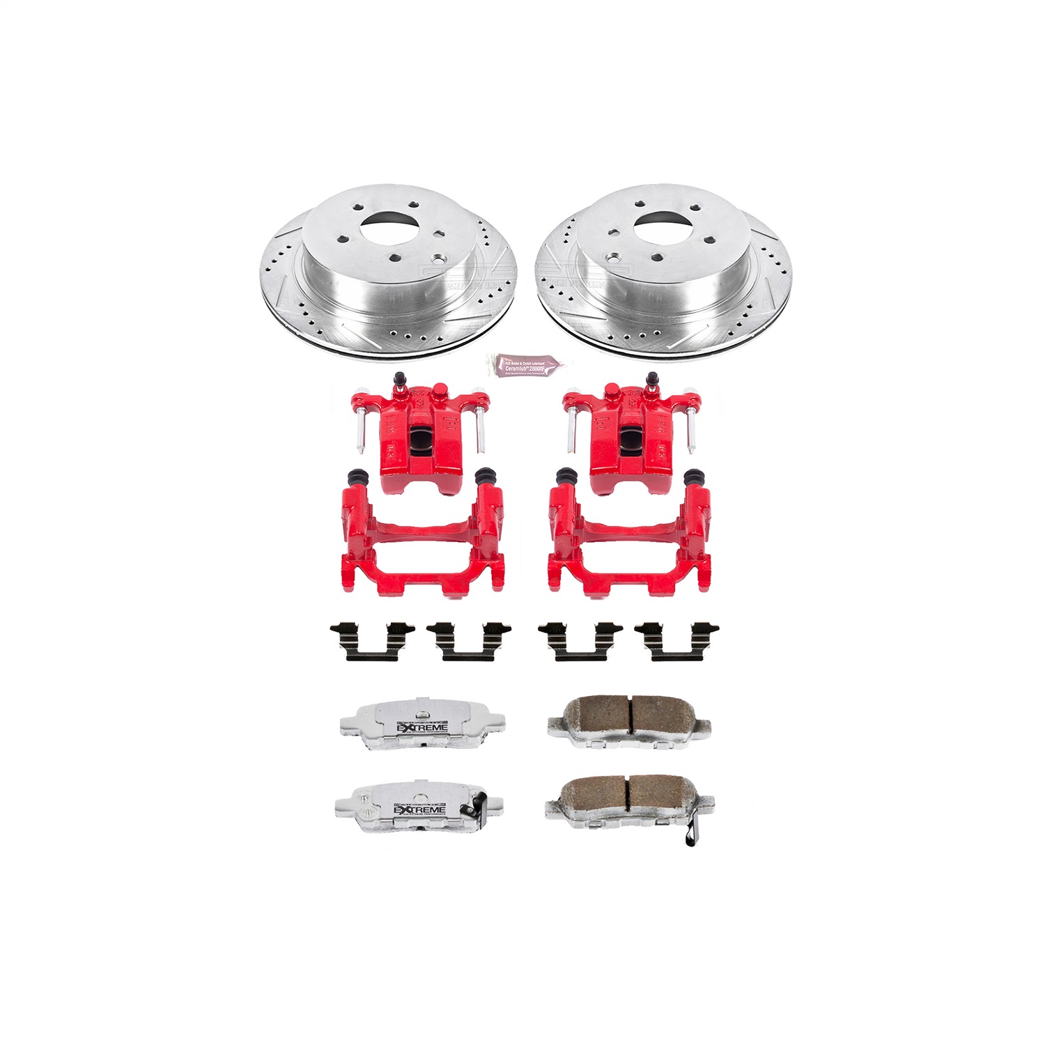 Power Stop - KC2427A-26 - Rear - Disc Brake Pad/Caliper and Rotor Kit