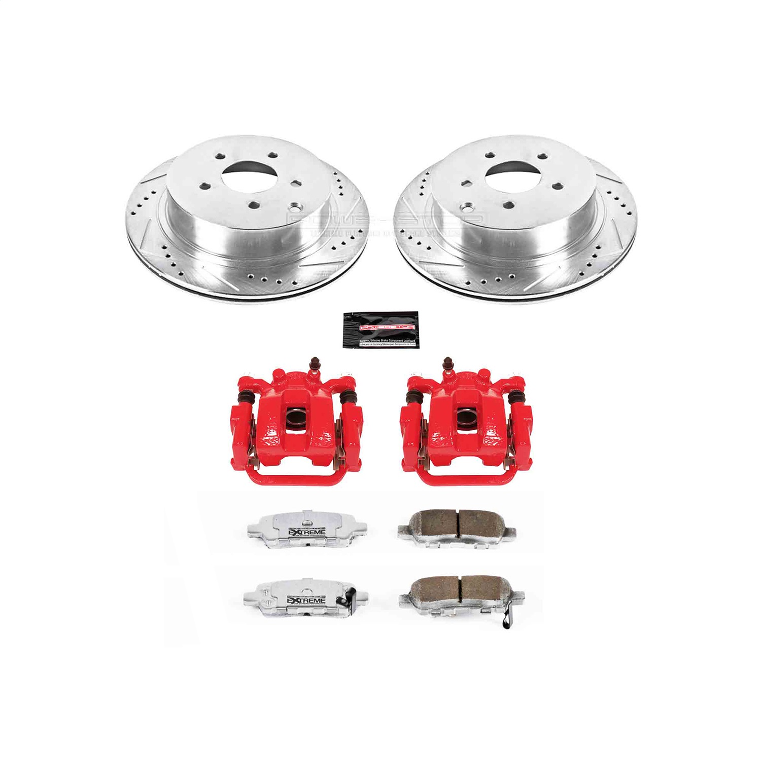 Power Stop - KC2427B-26 - Rear - Disc Brake Pad/Caliper and Rotor Kit