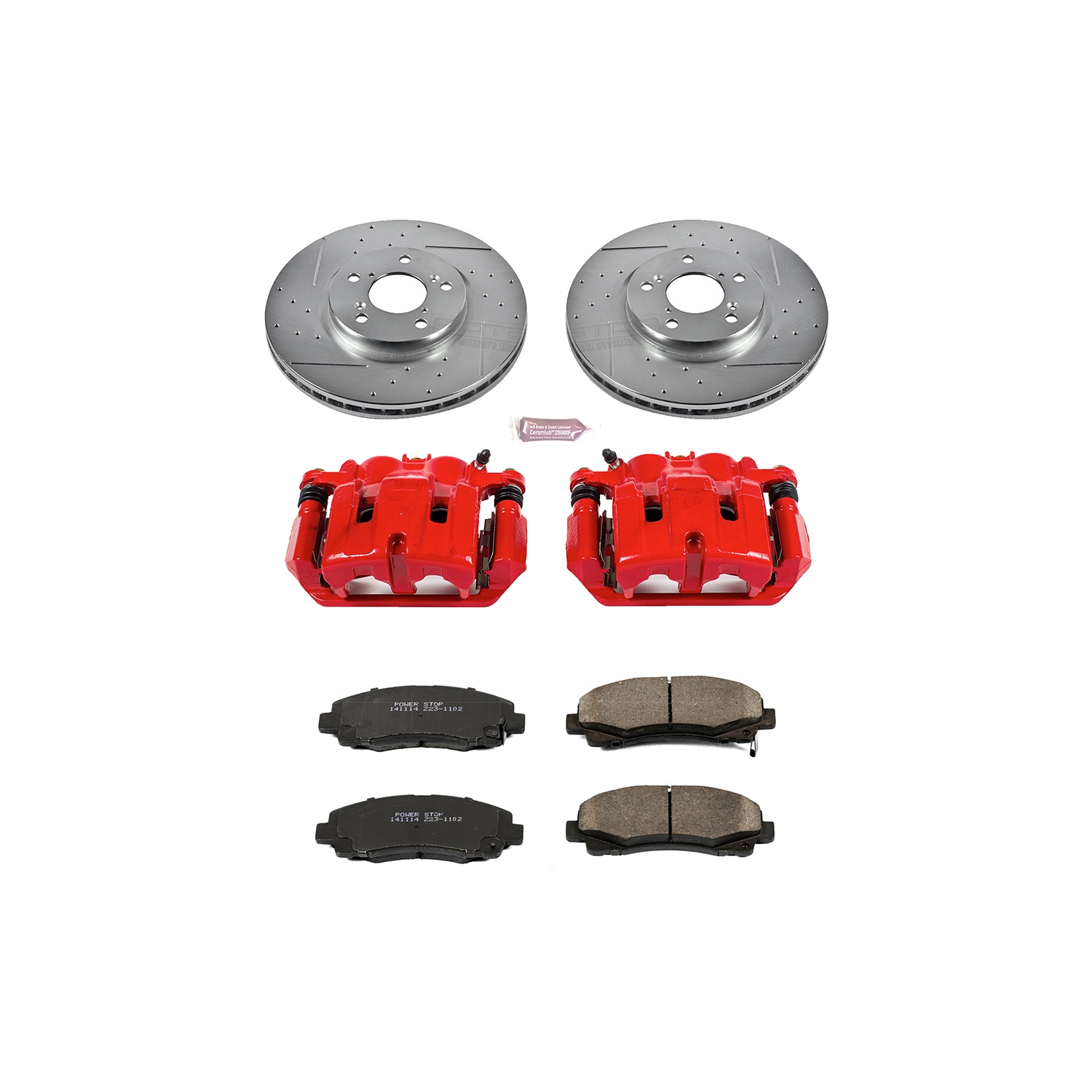 Power Stop - KC2429 - Front - Disc Brake Pad/Caliper and Rotor Kit