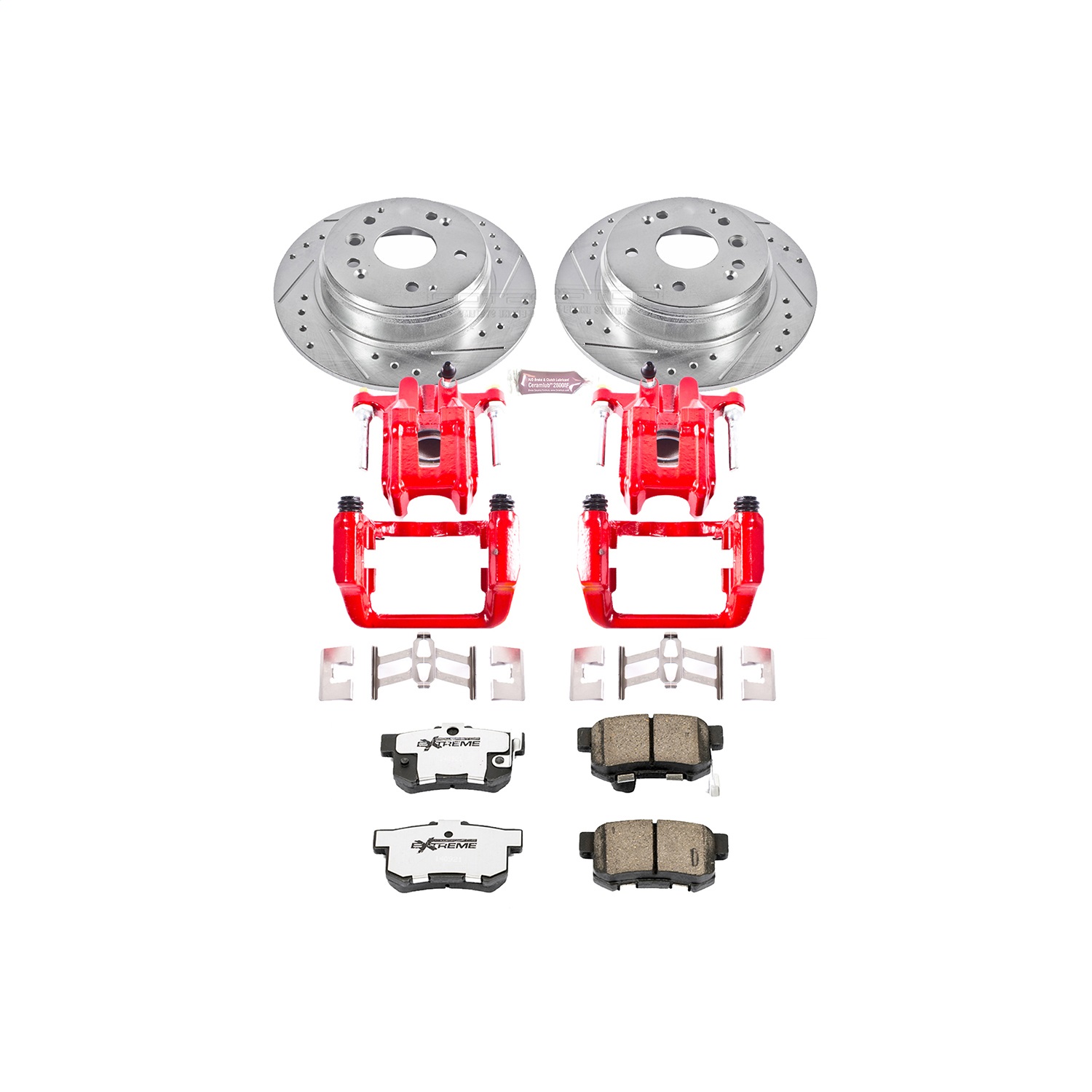 Power Stop - KC2434-26 - Rear - Disc Brake Pad/Caliper and Rotor Kit