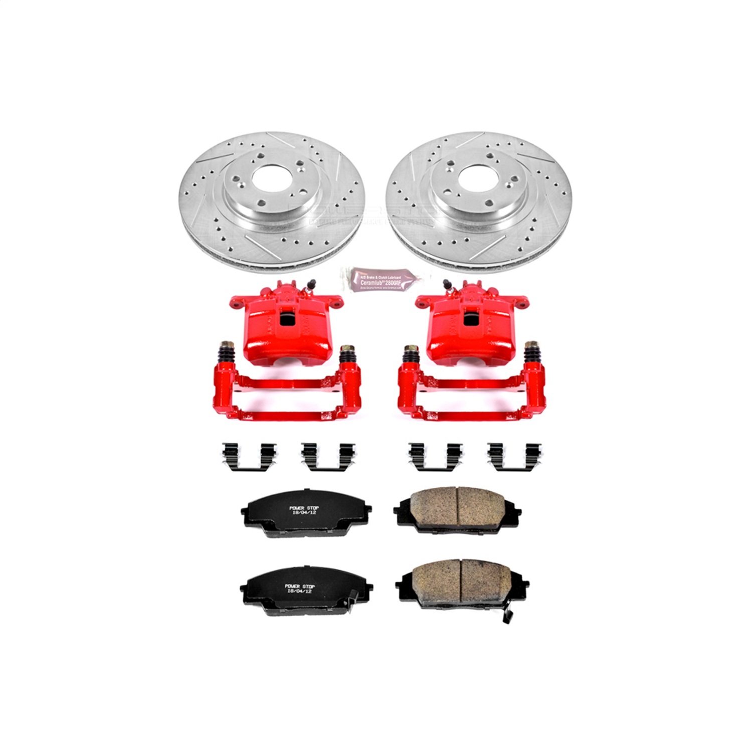 Power Stop - KC2439 - Front - Disc Brake Pad/Caliper and Rotor Kit