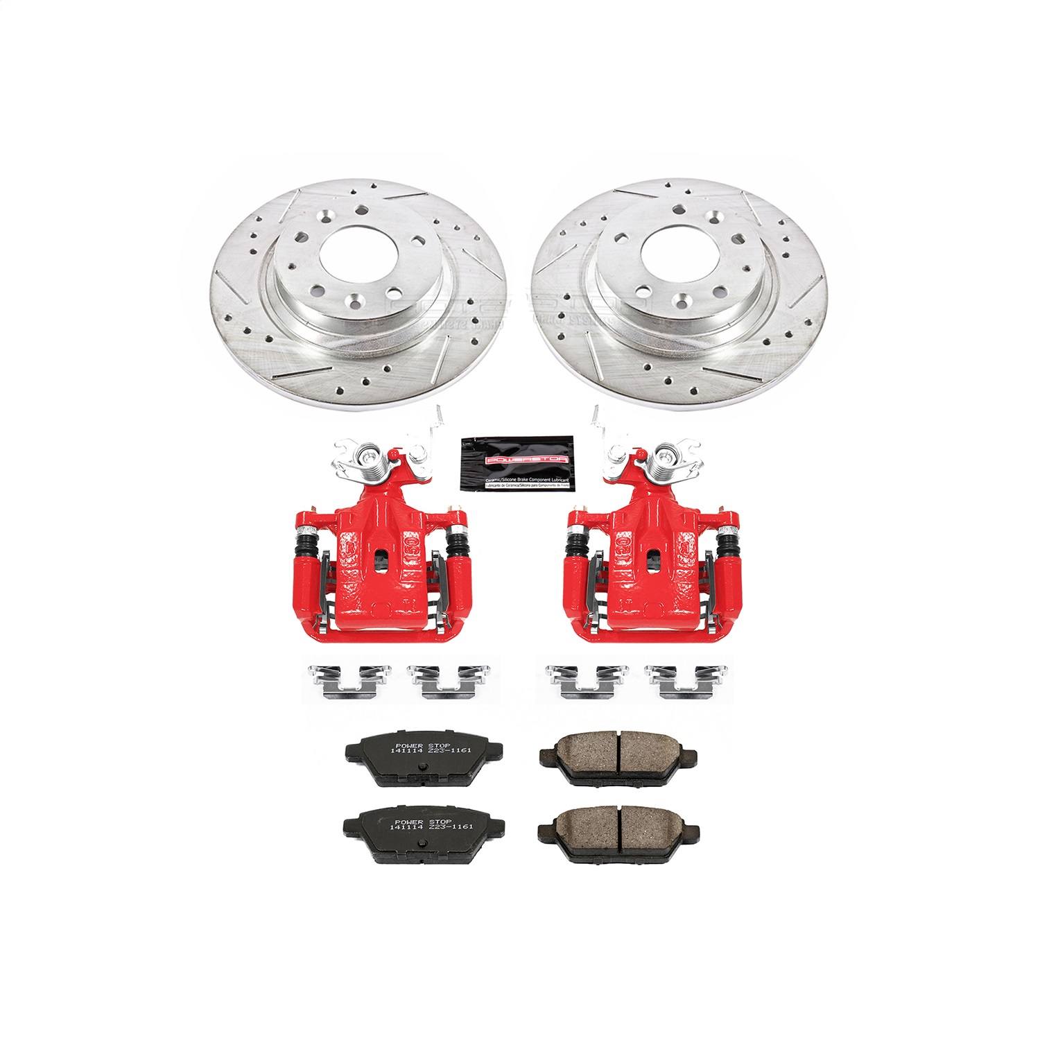 Power Stop - KC2450 - Rear - Disc Brake Pad/Caliper and Rotor Kit