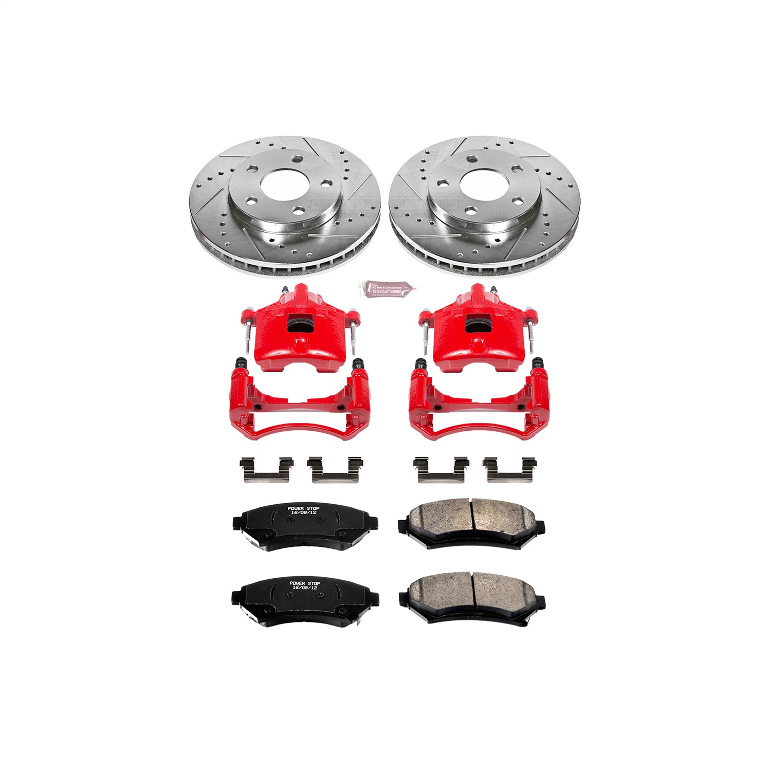 Power Stop - KC2553 - Front - Disc Brake Pad/Caliper and Rotor Kit