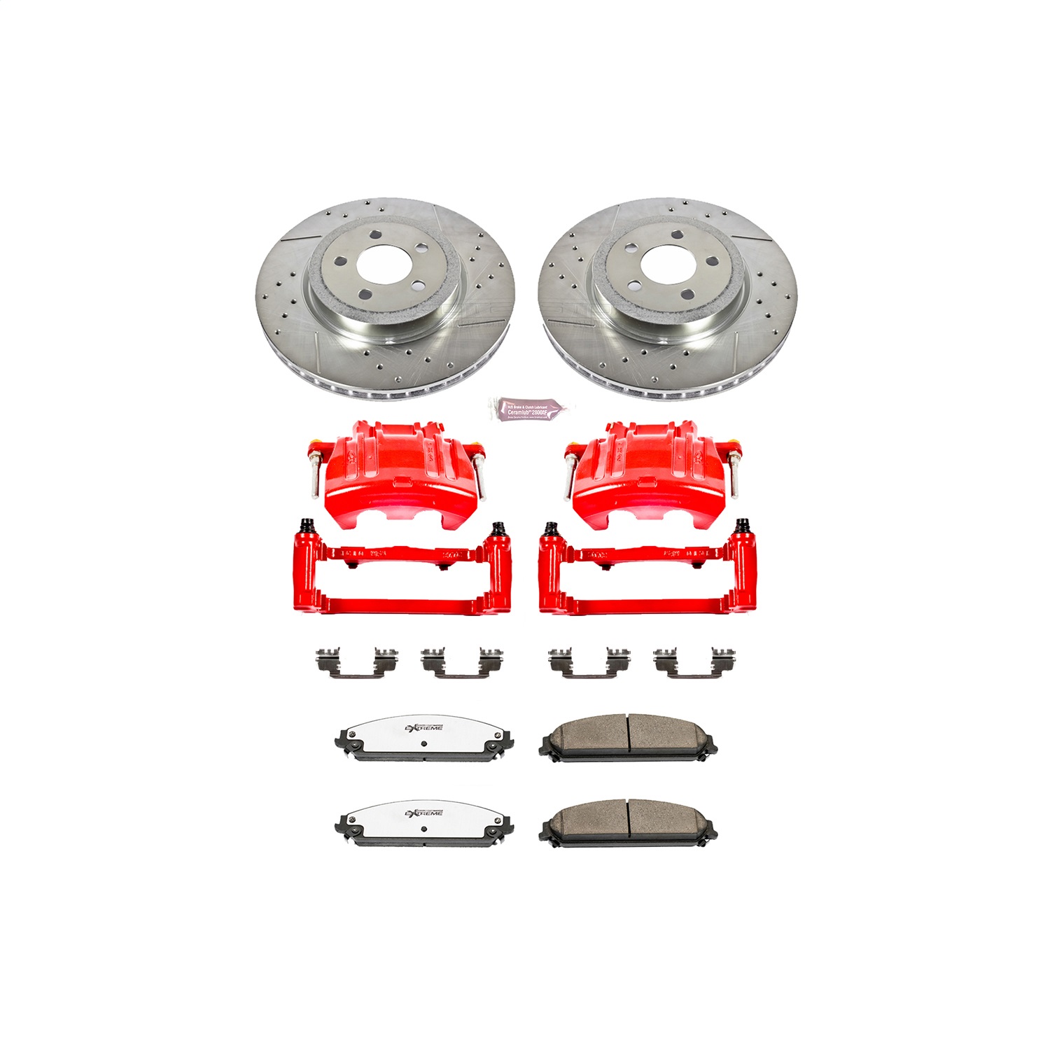 Power Stop - KC2560A-26 - Front - Disc Brake Pad/Caliper and Rotor Kit