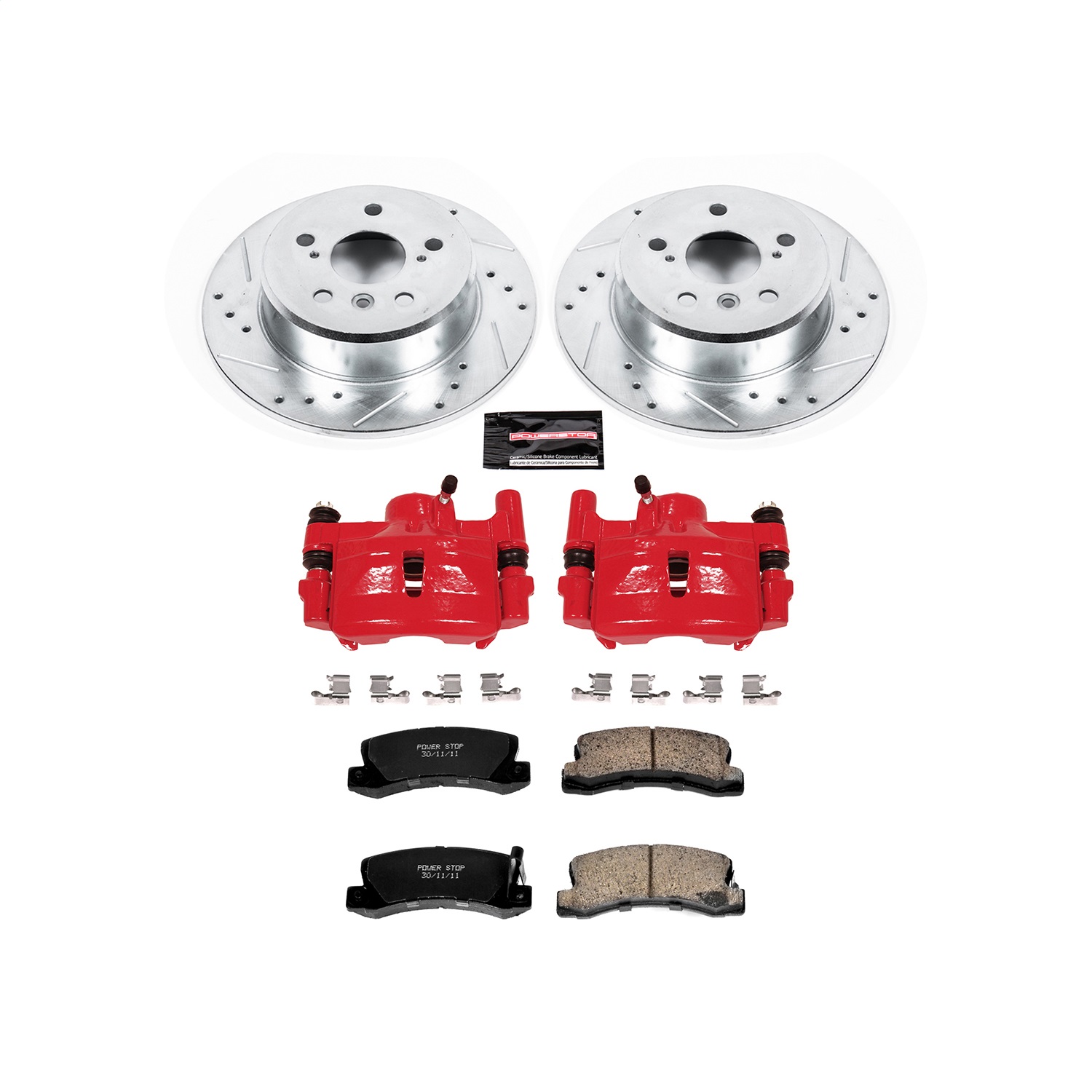 Power Stop - KC2564 - Rear - Disc Brake Pad/Caliper and Rotor Kit