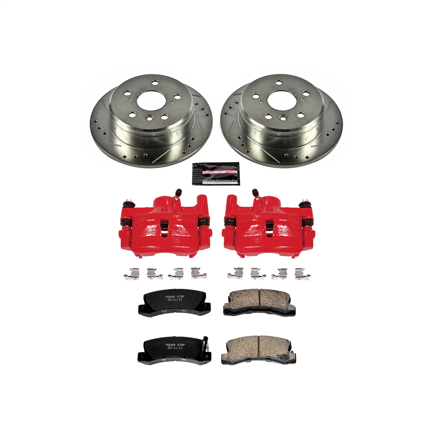 Power Stop - KC2565 - Rear - Disc Brake Pad/Caliper and Rotor Kit