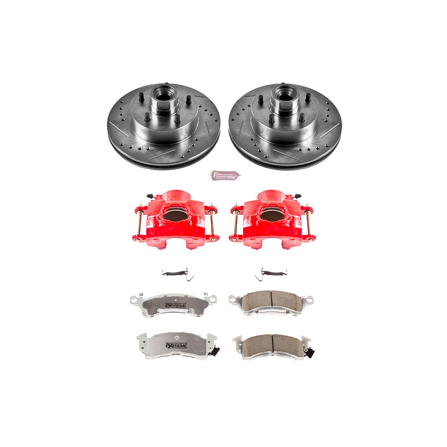 Power Stop - KC2580-26 - Front - Disc Brake Pad/Caliper and Rotor Kit