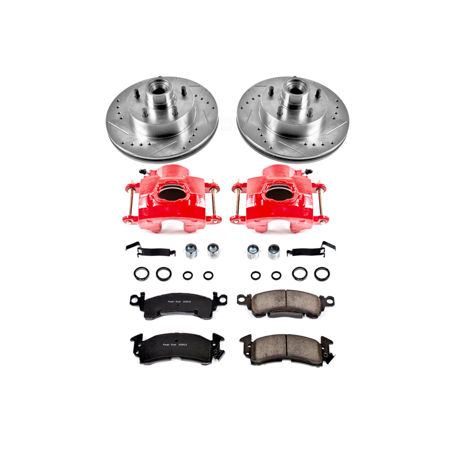 Power Stop - KC2580 - Front - Disc Brake Pad/Caliper and Rotor Kit