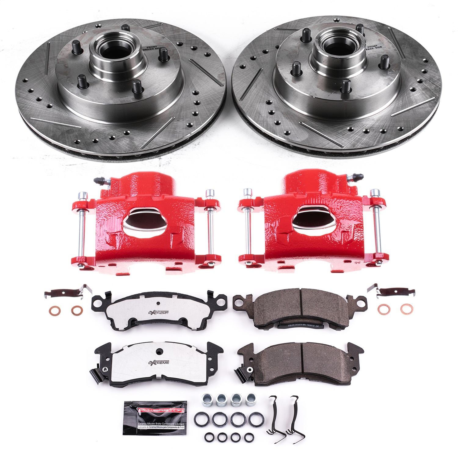 Power Stop - KC2580A-26 - Front - Disc Brake Pad/Caliper and Rotor Kit