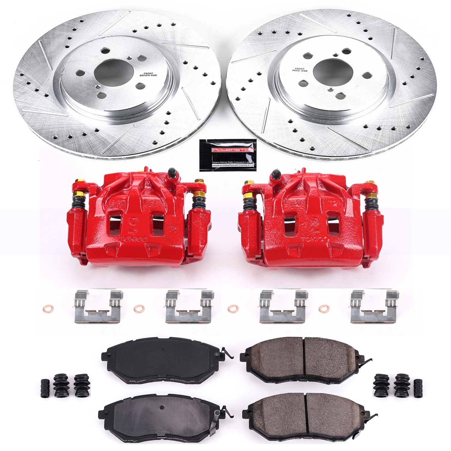 Power Stop - KC285 - Front - Disc Brake Pad/Caliper and Rotor Kit