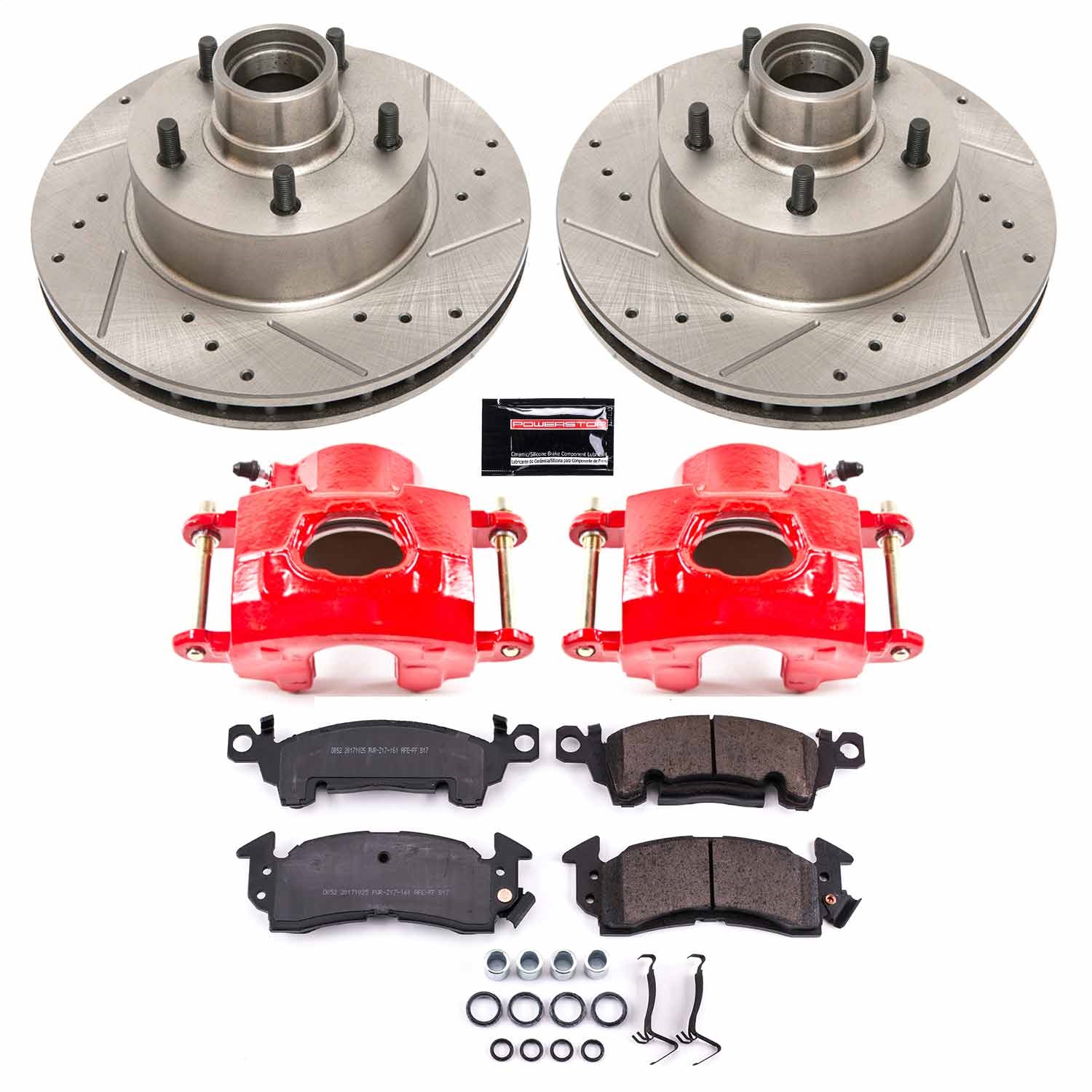 Power Stop - KC2908 - Front - Disc Brake Pad/Caliper and Rotor Kit