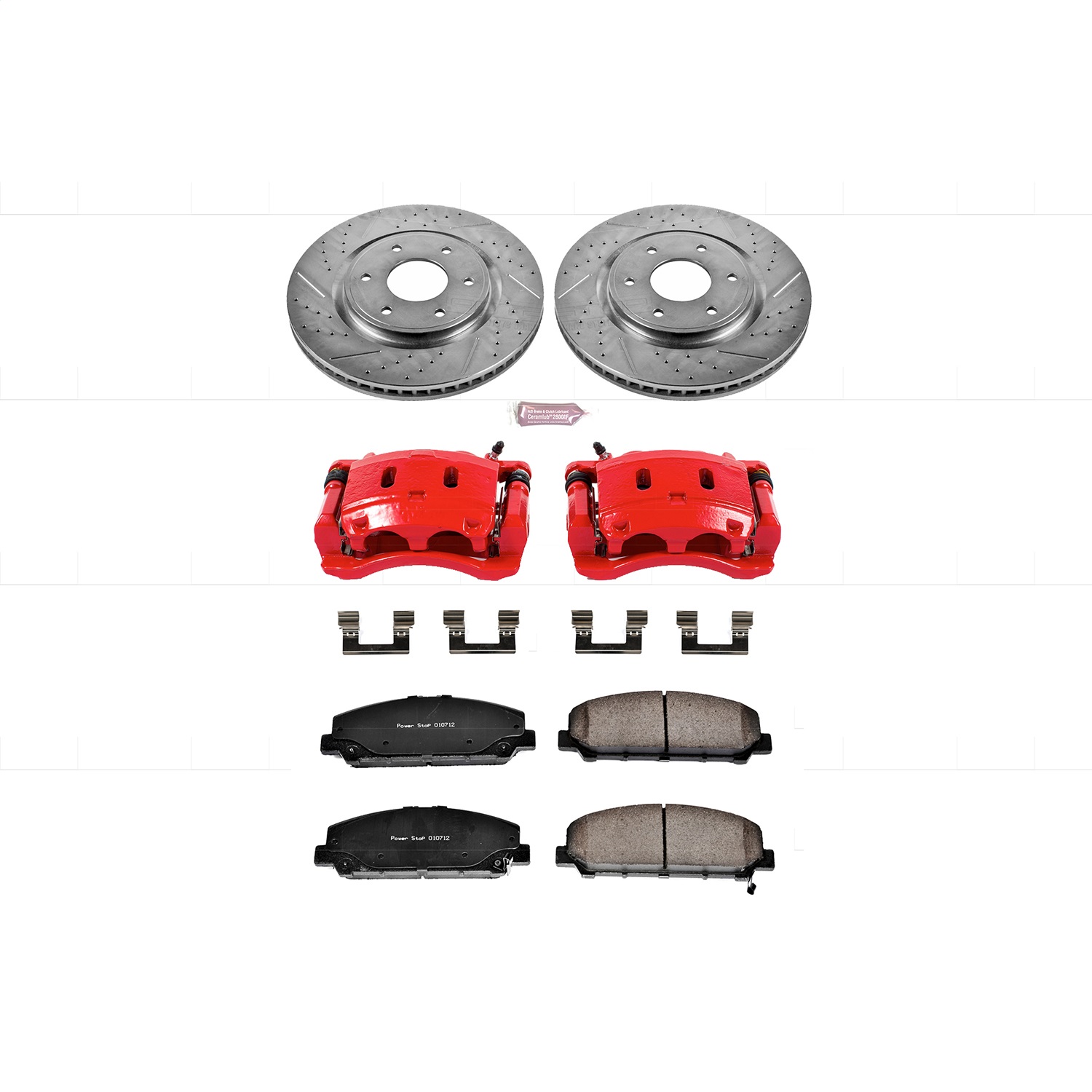 Power Stop - KC2909 - Front - Disc Brake Pad/Caliper and Rotor Kit