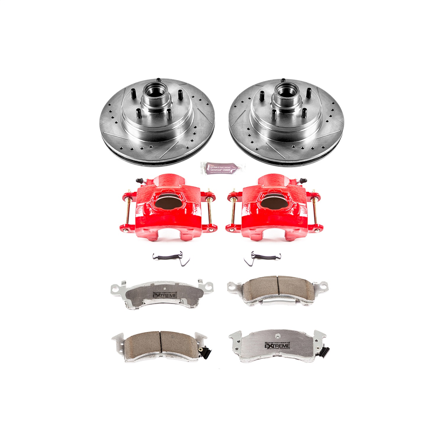 Power Stop - KC2936-26 - Front - Disc Brake Pad/Caliper and Rotor Kit