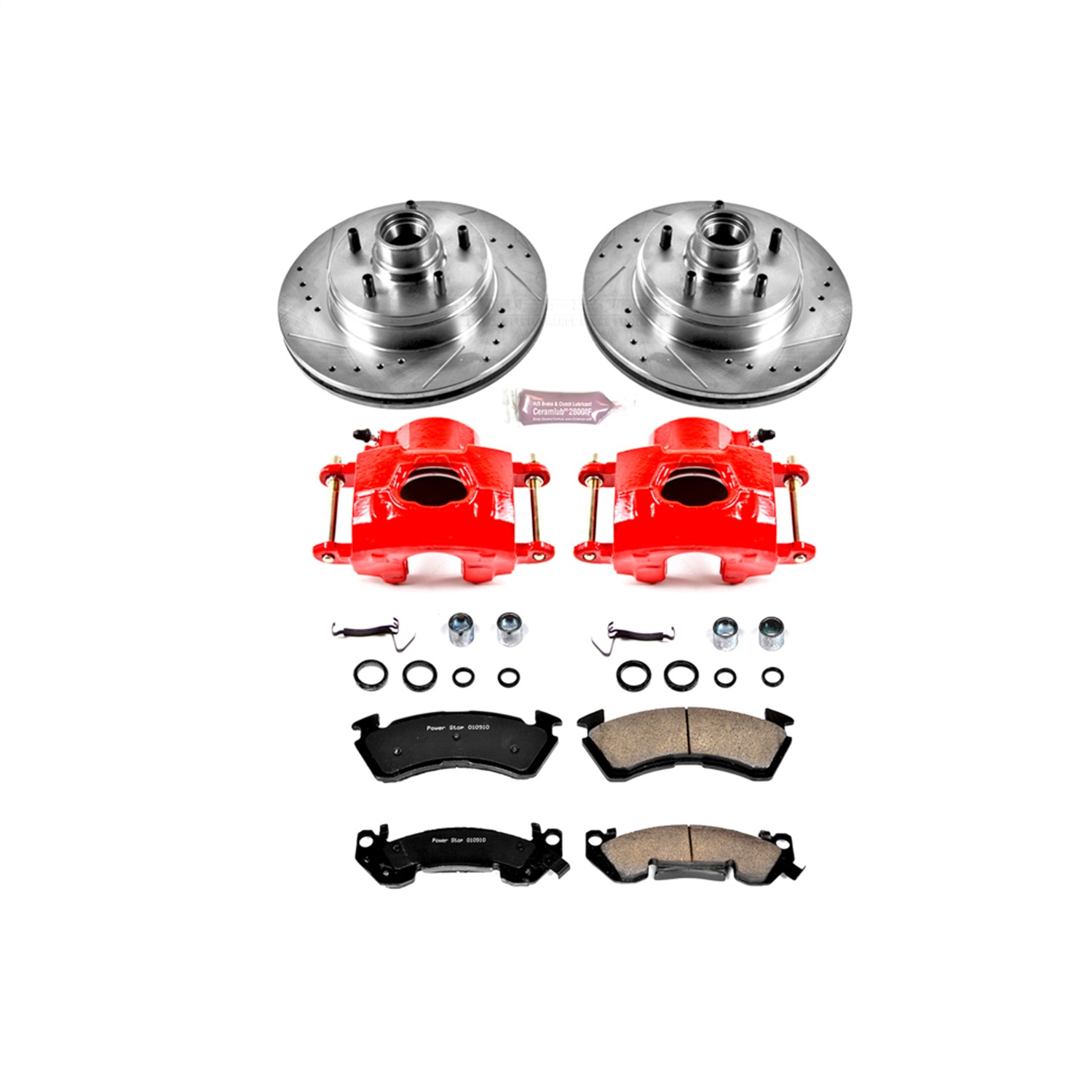 Power Stop - KC2937 - Front - Disc Brake Pad/Caliper and Rotor Kit