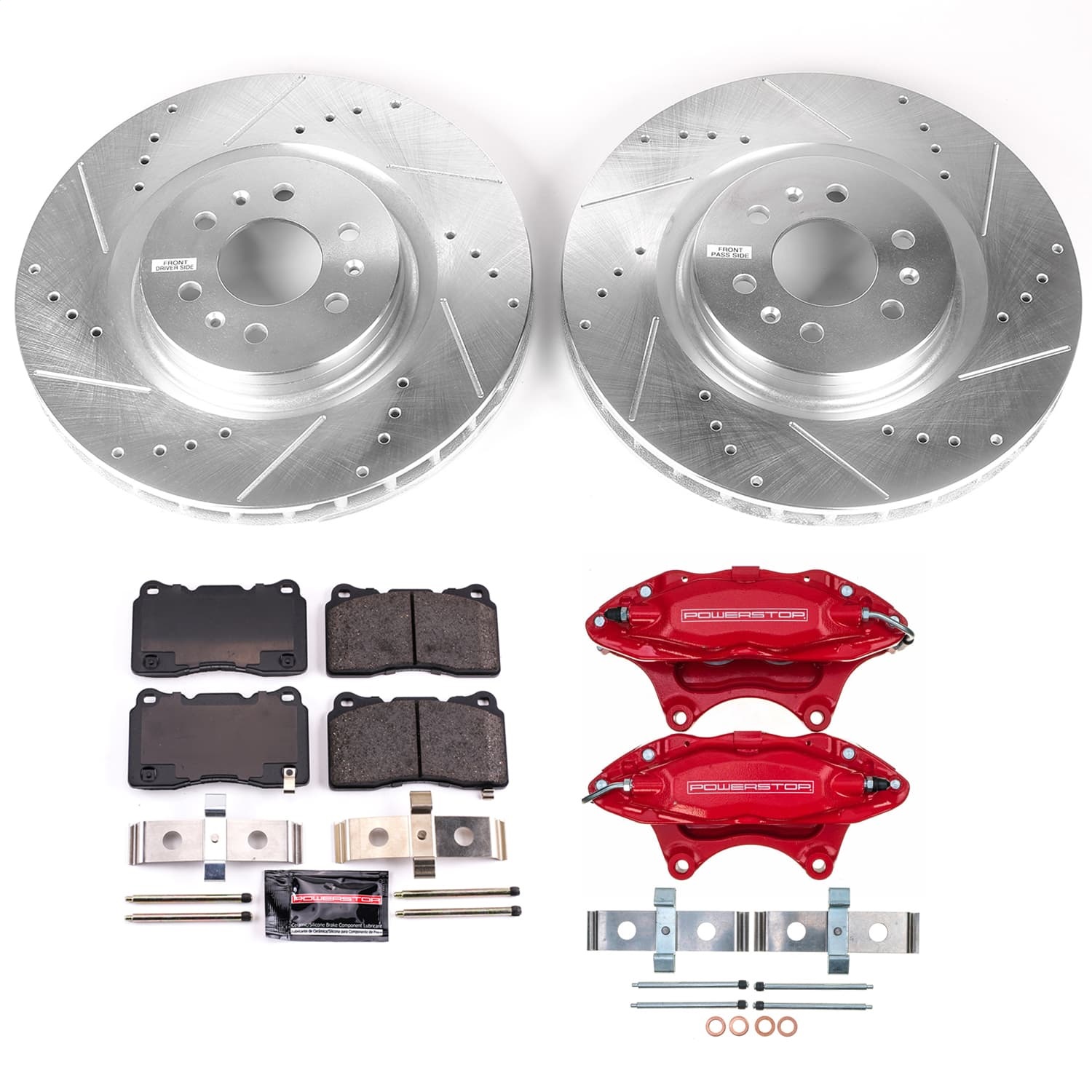 Power Stop - KC2944 - Front - Disc Brake Pad/Caliper and Rotor Kit