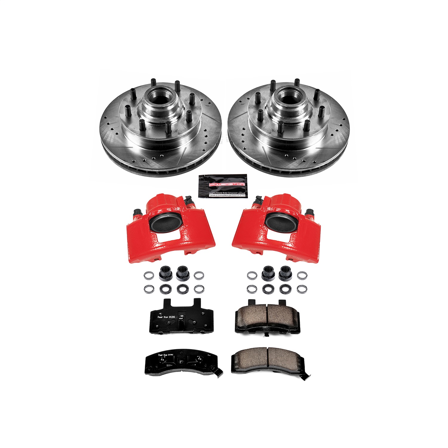 Power Stop - KC2947 - Front - Disc Brake Pad/Caliper and Rotor Kit
