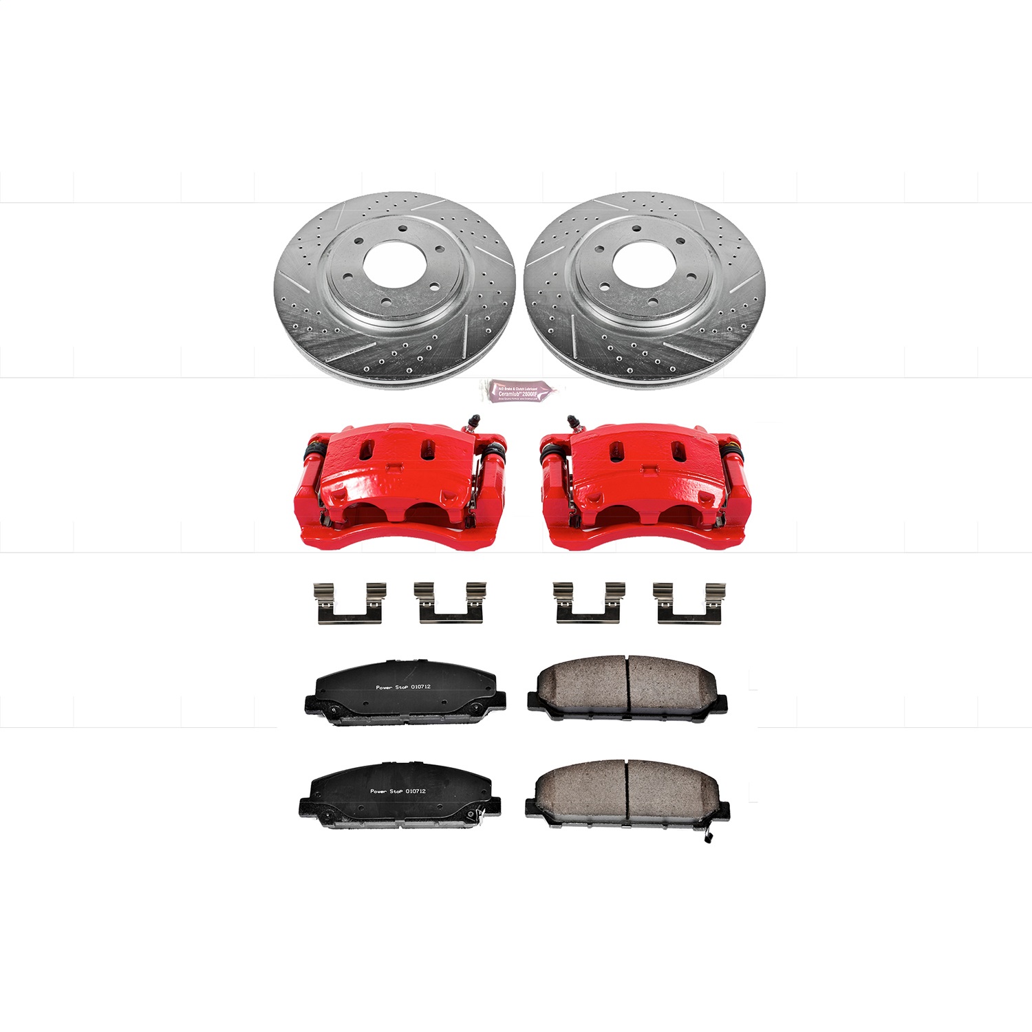 Power Stop - KC2961 - Front - Disc Brake Pad/Caliper and Rotor Kit