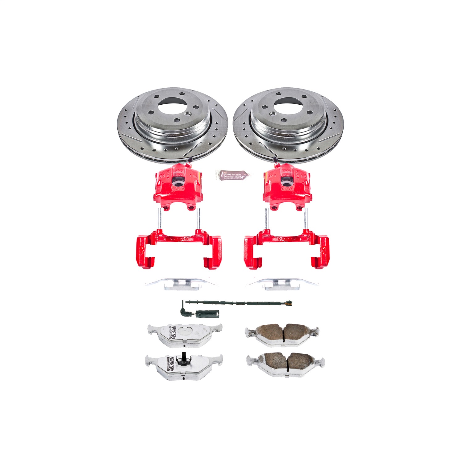 Power Stop - KC2970-26 - Rear - Disc Brake Pad/Caliper and Rotor Kit