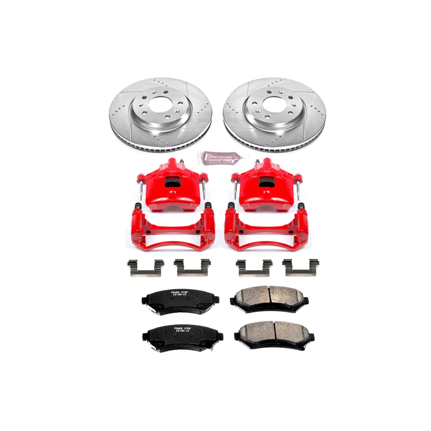 Power Stop - KC2975 - Front - Disc Brake Pad/Caliper and Rotor Kit