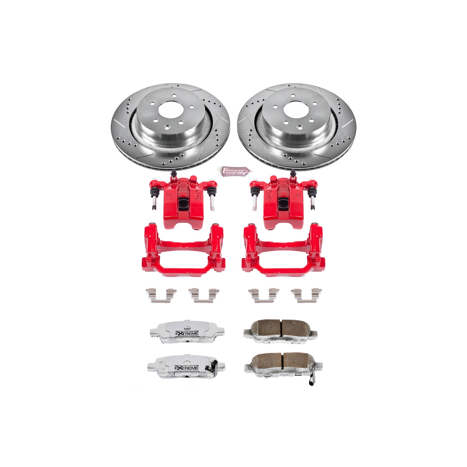 Power Stop - KC2986-26 - Rear - Disc Brake Pad/Caliper and Rotor Kit