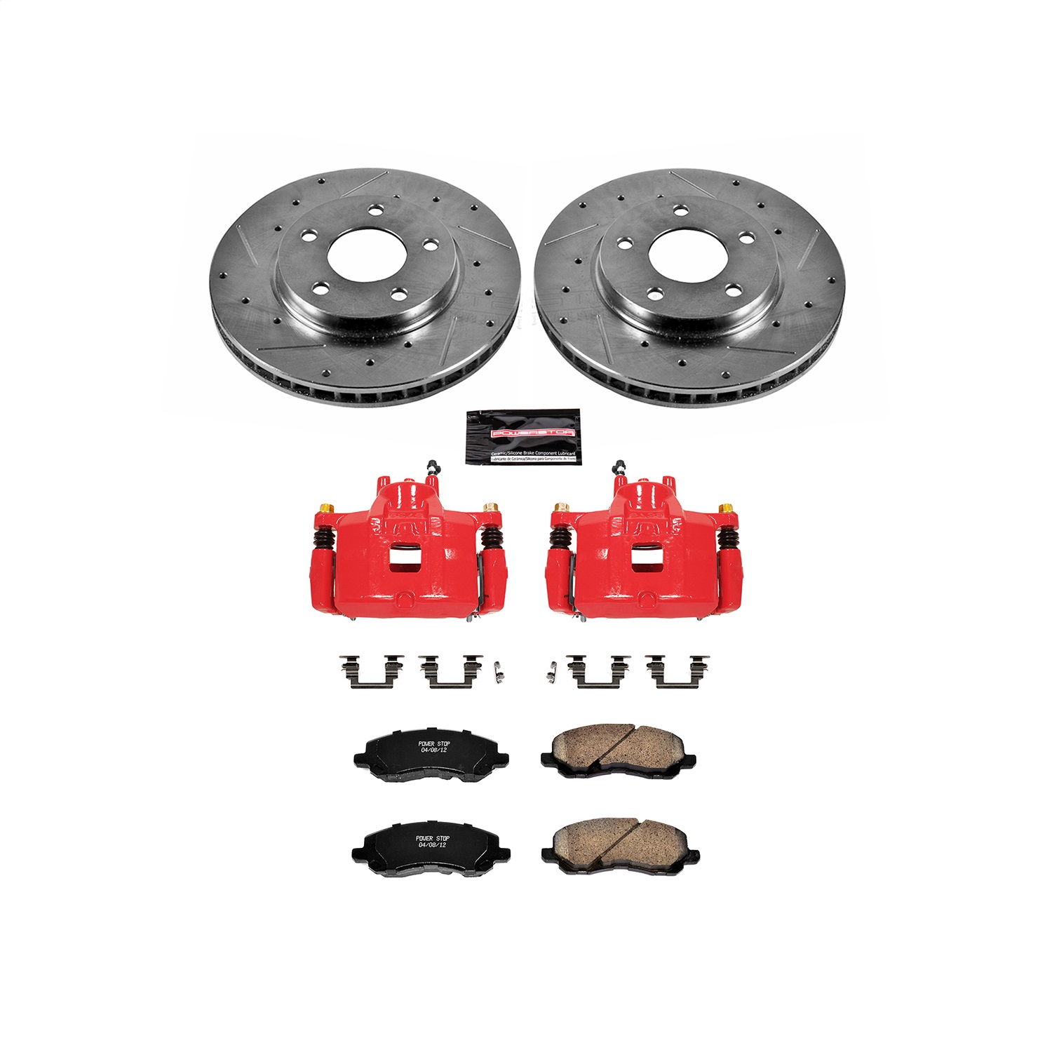 Power Stop - KC2992 - Front - Disc Brake Pad/Caliper and Rotor Kit
