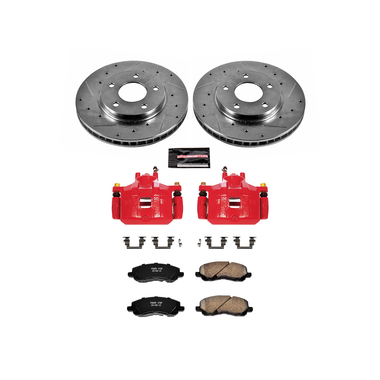 Power Stop - KC2992A - Front - Disc Brake Pad/Caliper and Rotor Kit
