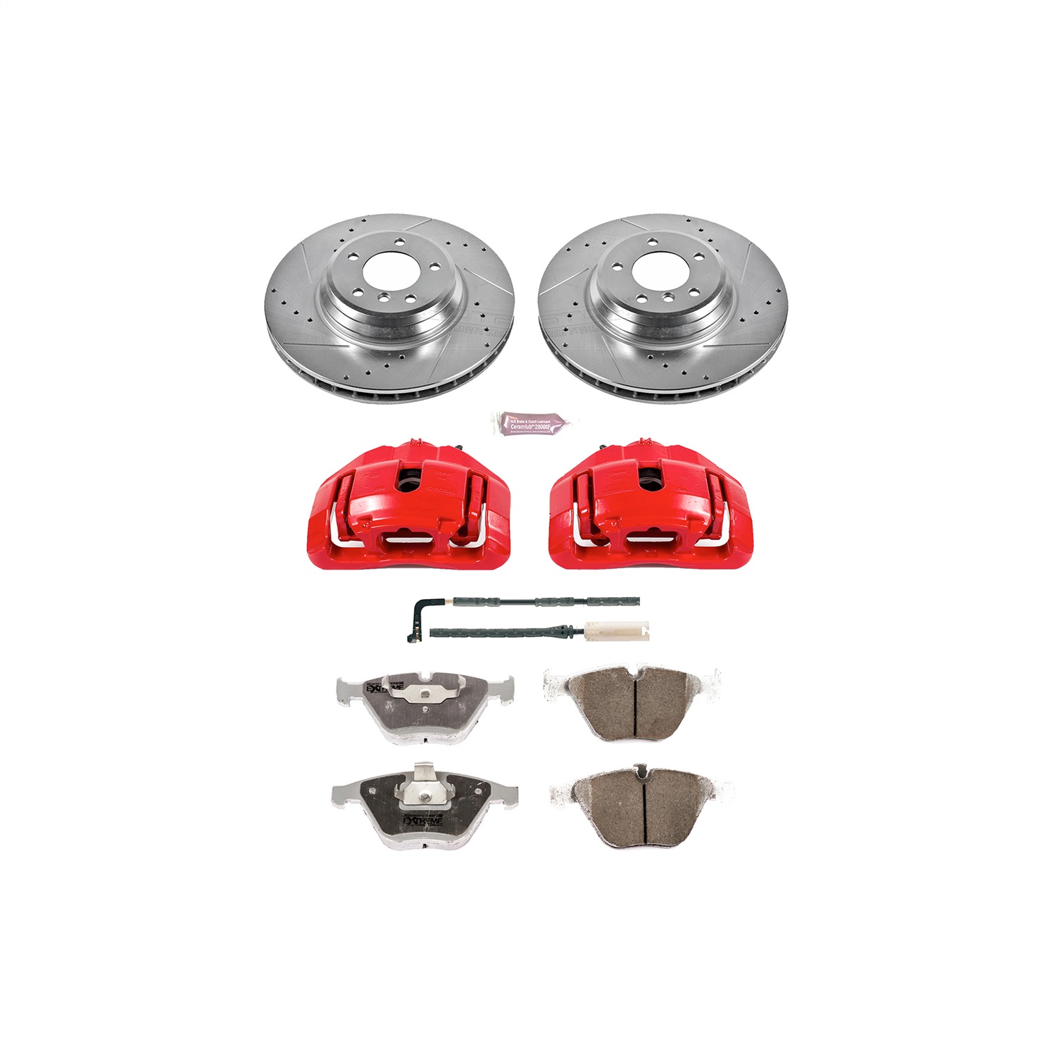 Power Stop - KC3015-26 - Front - Disc Brake Pad/Caliper and Rotor Kit