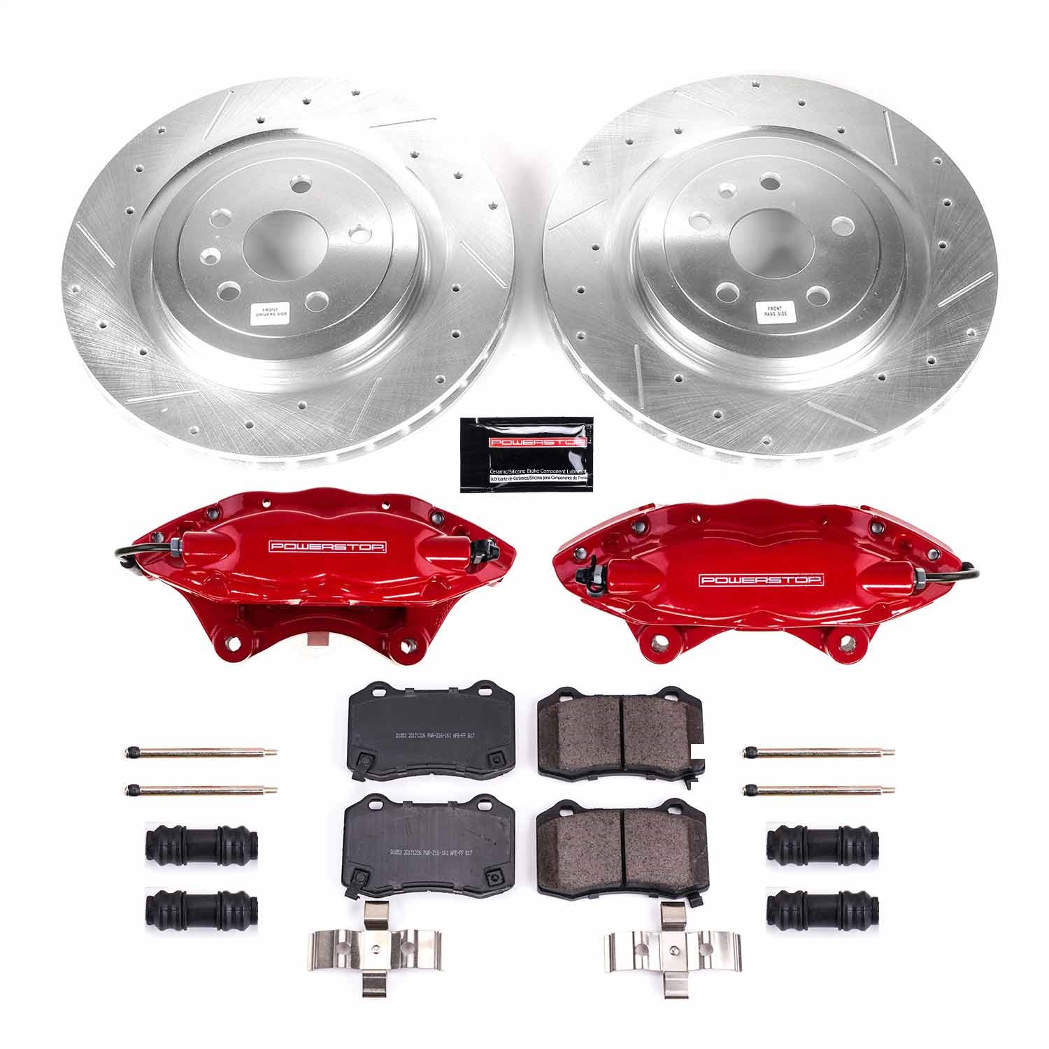 Power Stop - KC3019A - Rear - Disc Brake Pad/Caliper and Rotor Kit