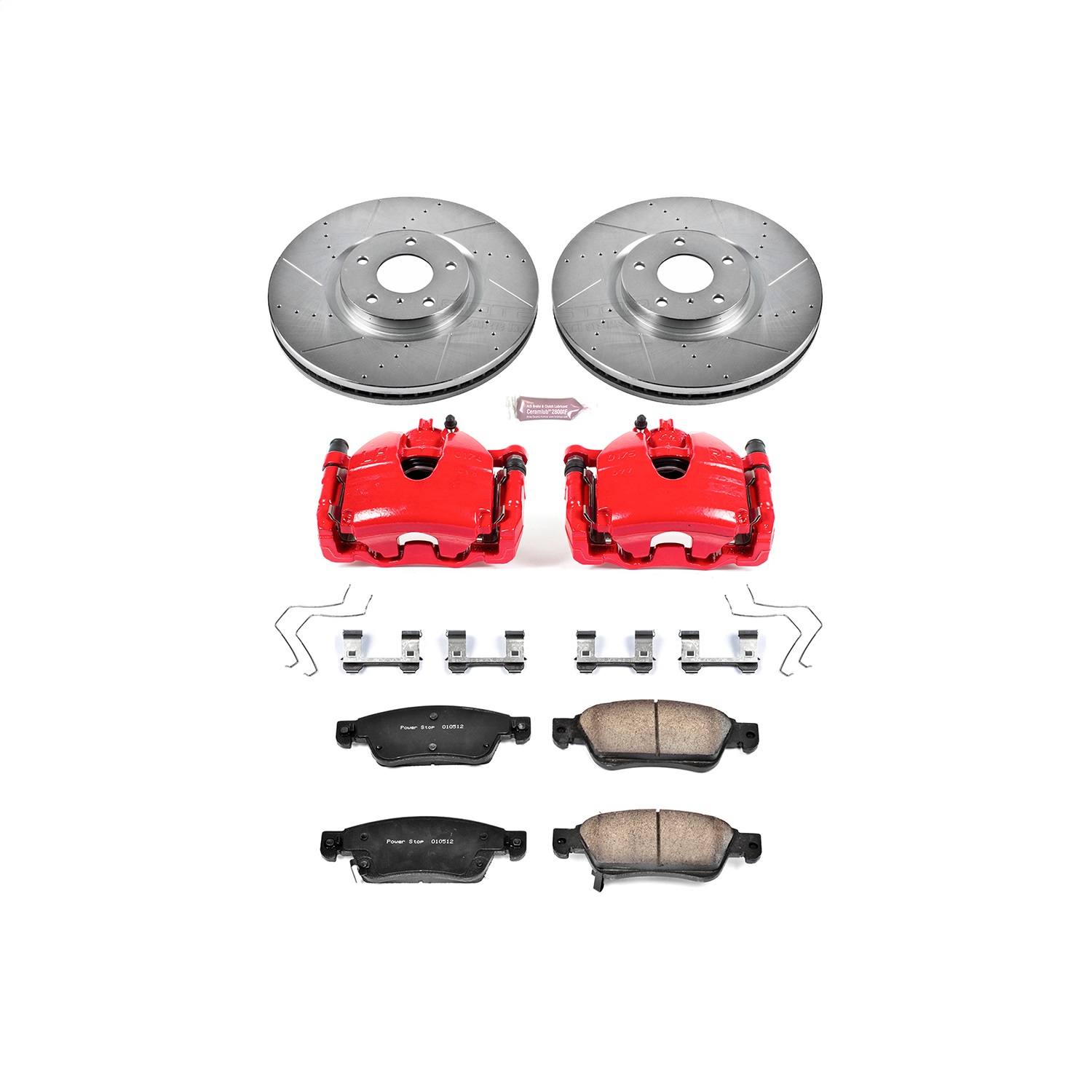 Power Stop - KC3022B - Front - Disc Brake Pad/Caliper and Rotor Kit