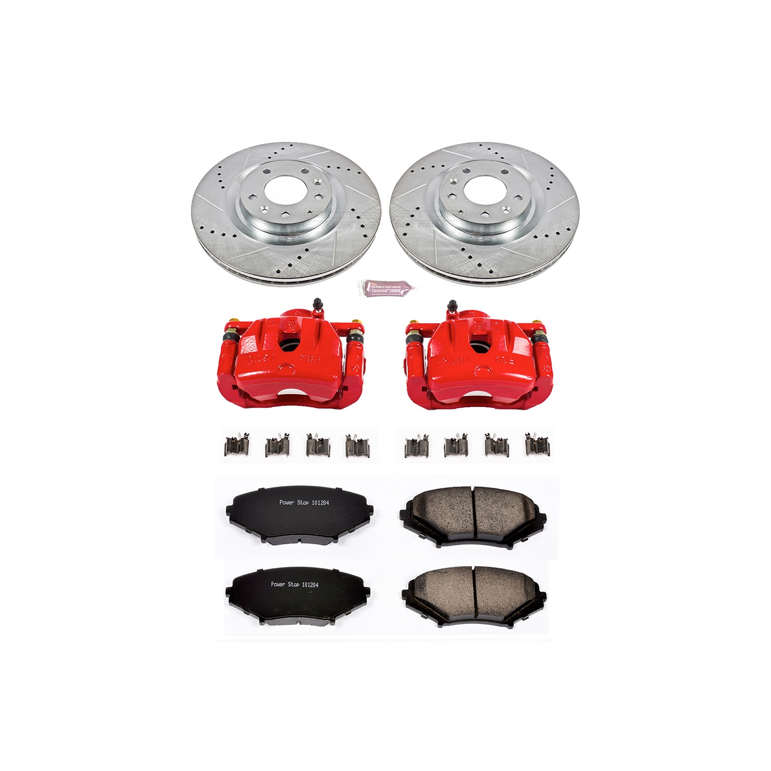 Power Stop - KC3026 - Front - Disc Brake Pad/Caliper and Rotor Kit