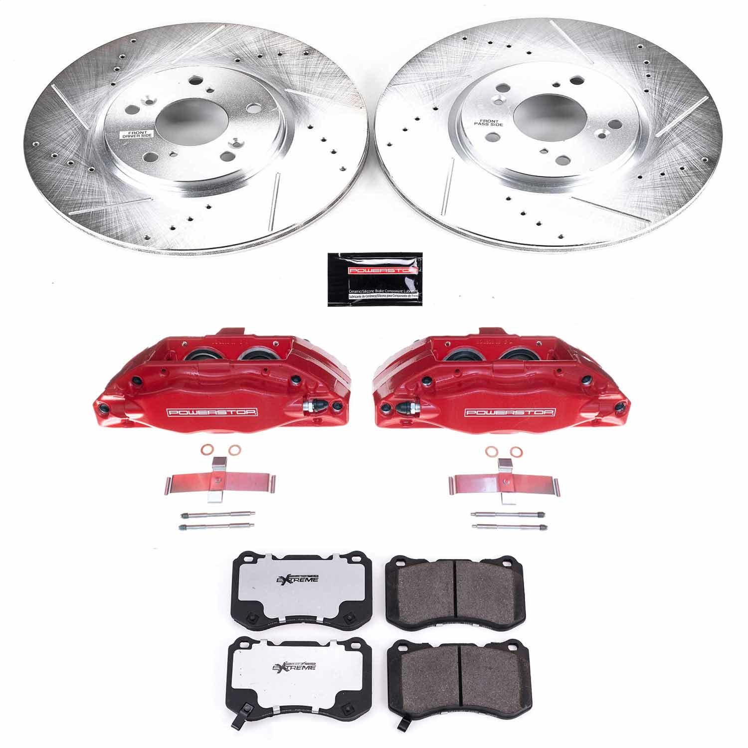 Power Stop - KC3029-26 - Front - Disc Brake Pad/Caliper and Rotor Kit