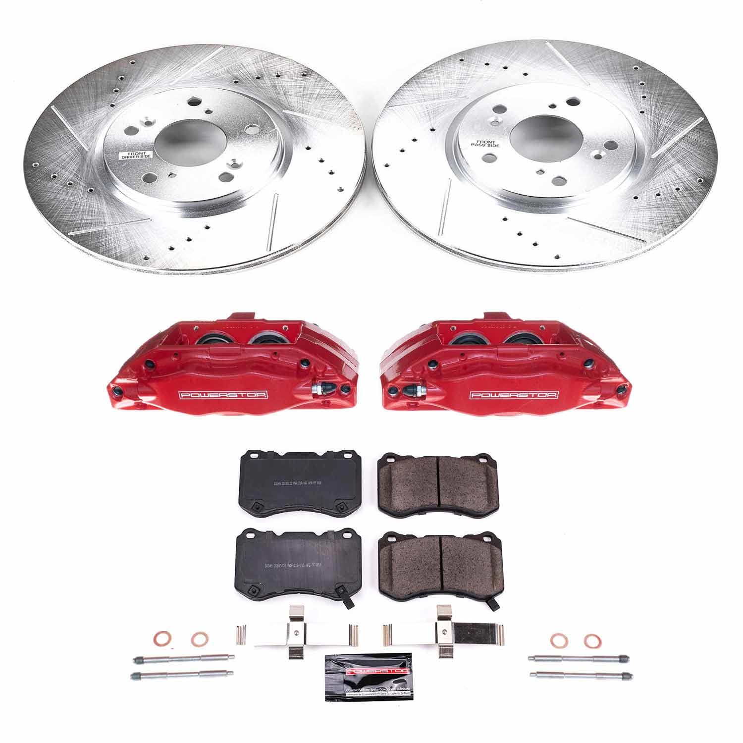 Power Stop - KC3029 - Front - Disc Brake Pad/Caliper and Rotor Kit