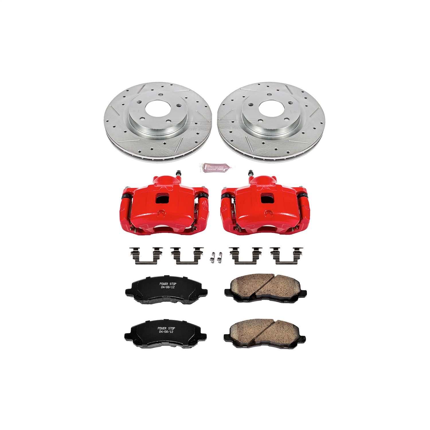 Power Stop - KC3032 - Front - Disc Brake Pad/Caliper and Rotor Kit