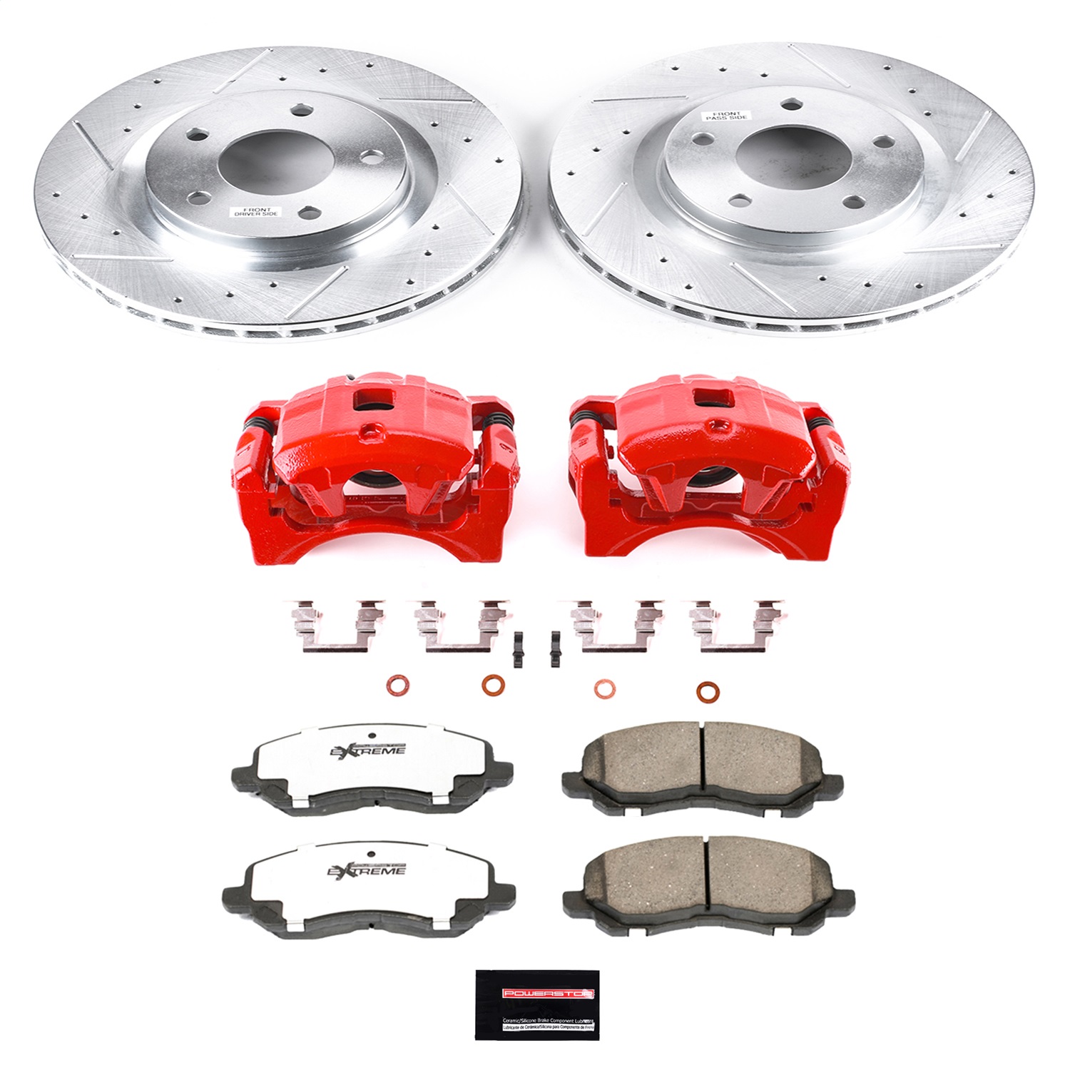 Power Stop - KC3032A-26 - Front - Disc Brake Pad/Caliper and Rotor Kit