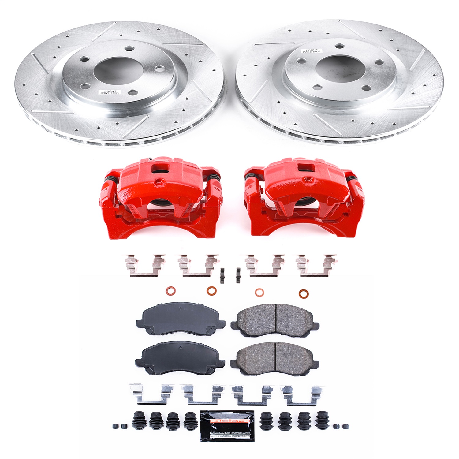 Power Stop - KC3032A - Front - Disc Brake Pad/Caliper and Rotor Kit