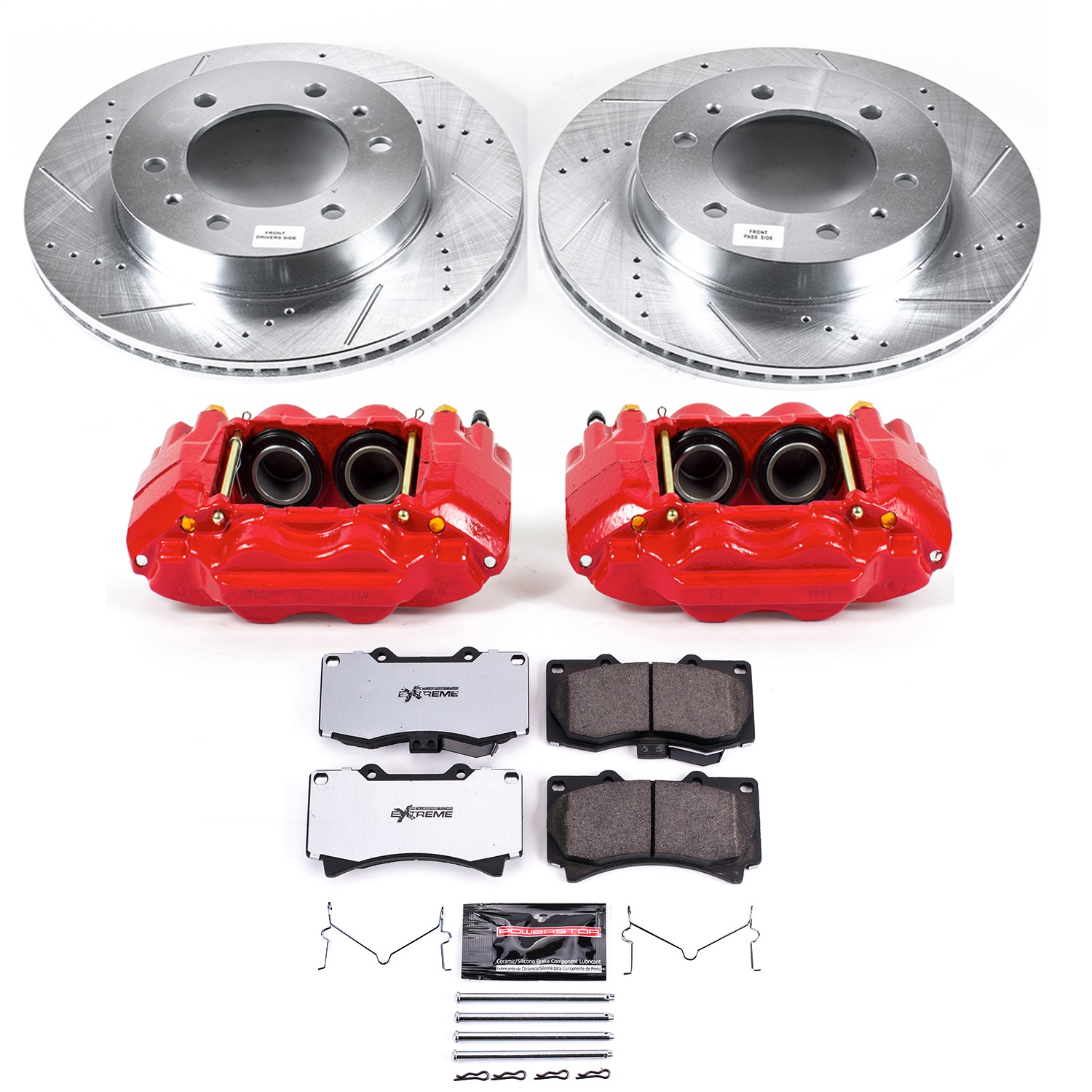 Power Stop - KC3035-36 - Front - Disc Brake Pad/Caliper and Rotor Kit