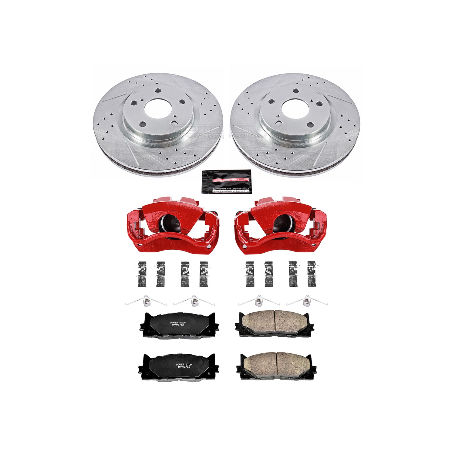Power Stop - KC3053 - Front - Disc Brake Pad/Caliper and Rotor Kit