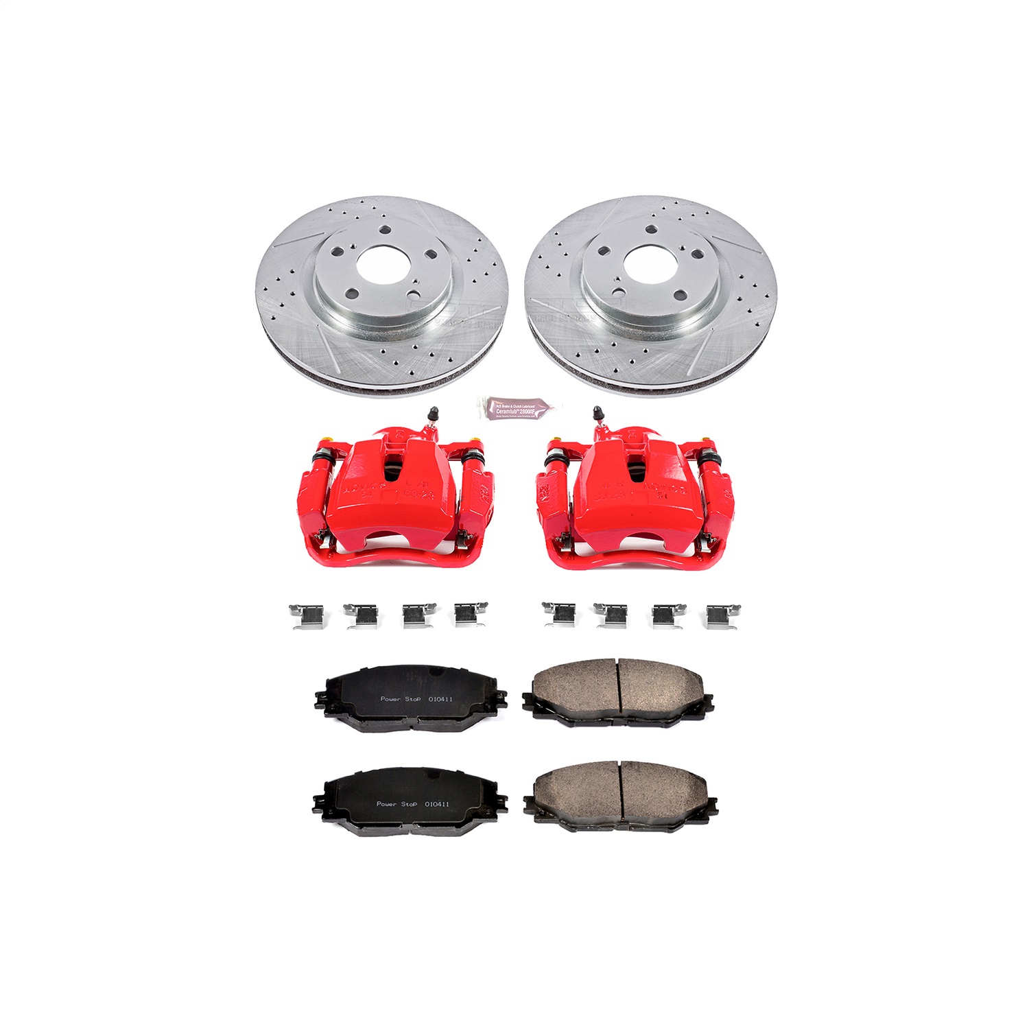 Power Stop - KC3054 - Front - Disc Brake Pad/Caliper and Rotor Kit