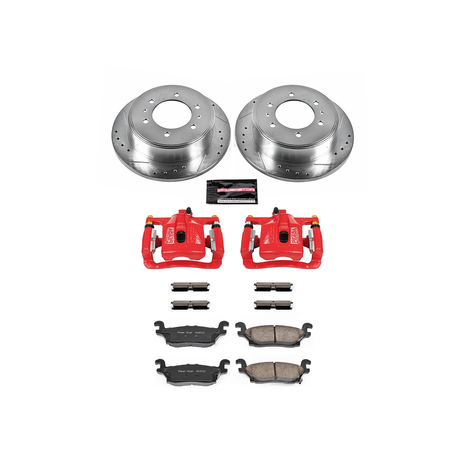 Power Stop - KC3067 - Rear - Disc Brake Pad/Caliper and Rotor Kit