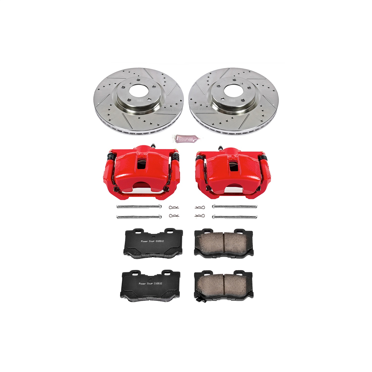 Power Stop - KC3076 - Front - Disc Brake Pad/Caliper and Rotor Kit