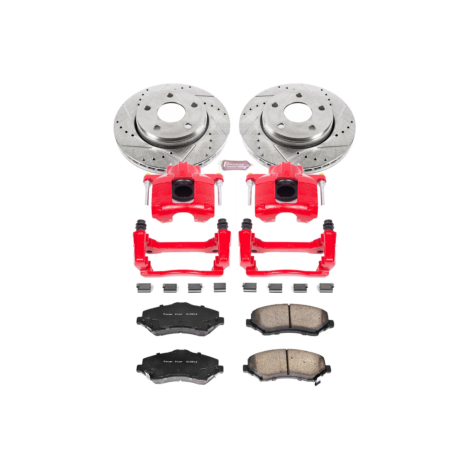 Power Stop - KC3097 - Front - Disc Brake Pad/Caliper and Rotor Kit
