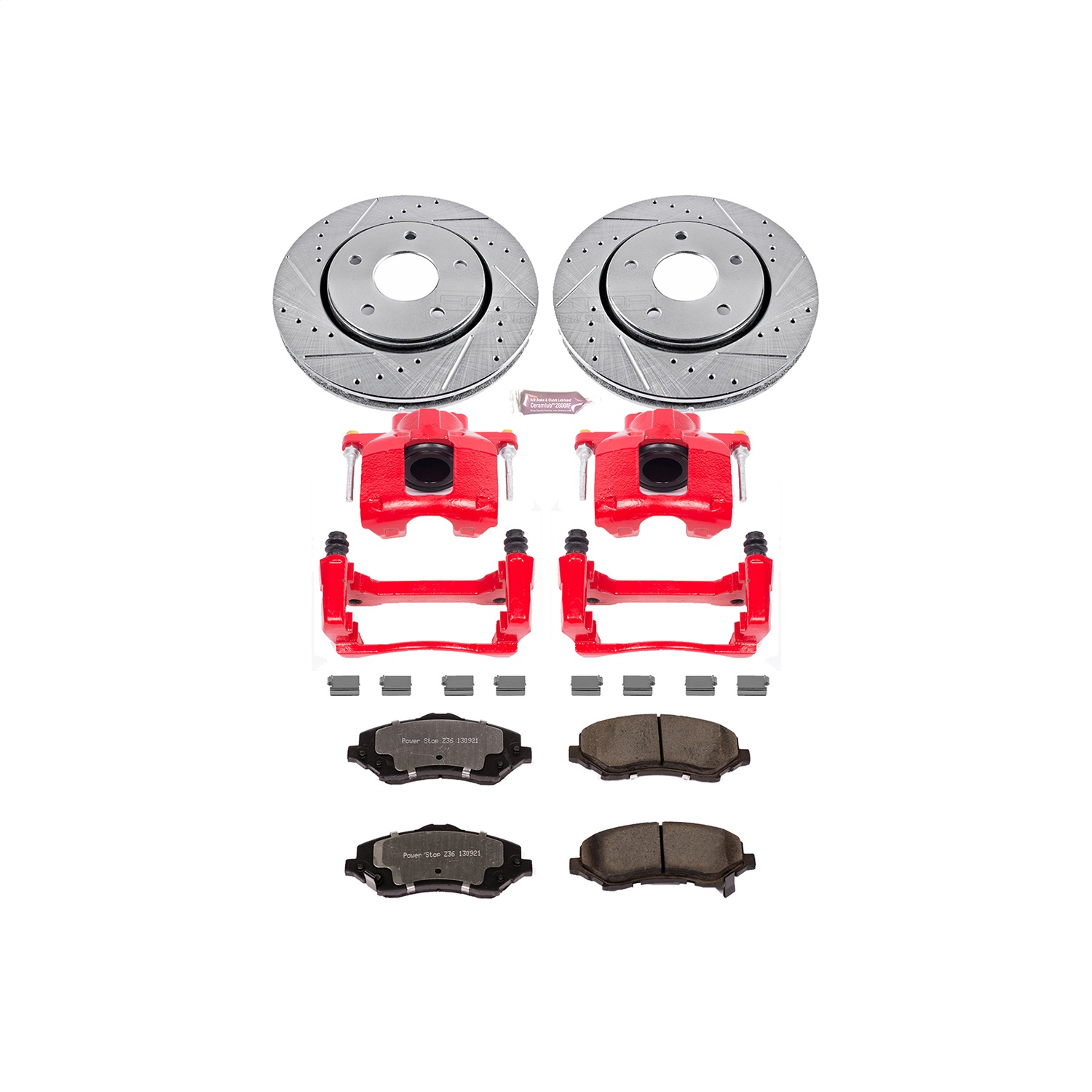Power Stop - KC3118-36 - Front - Disc Brake Pad/Caliper and Rotor Kit