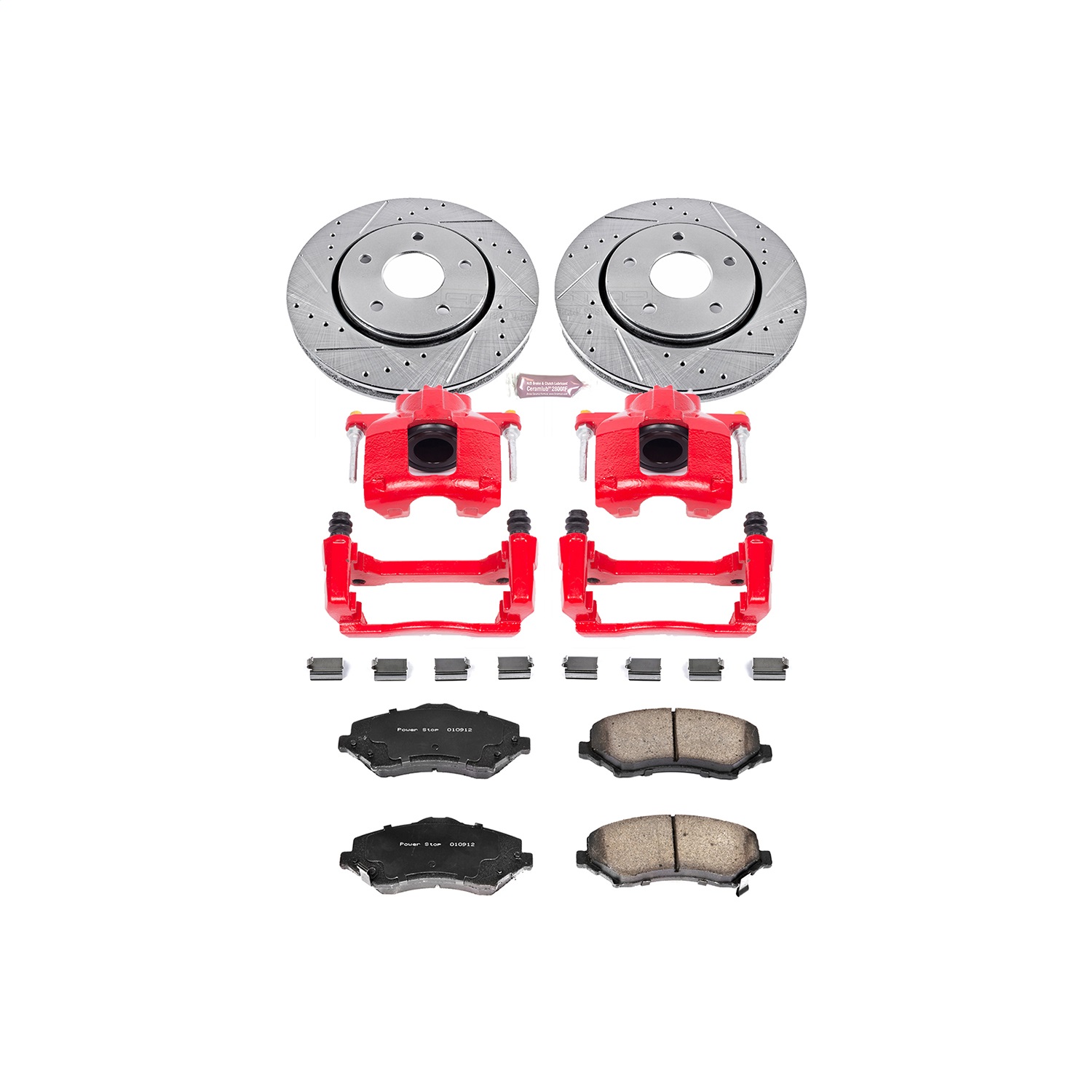 Power Stop - KC3118 - Front - Disc Brake Pad/Caliper and Rotor Kit