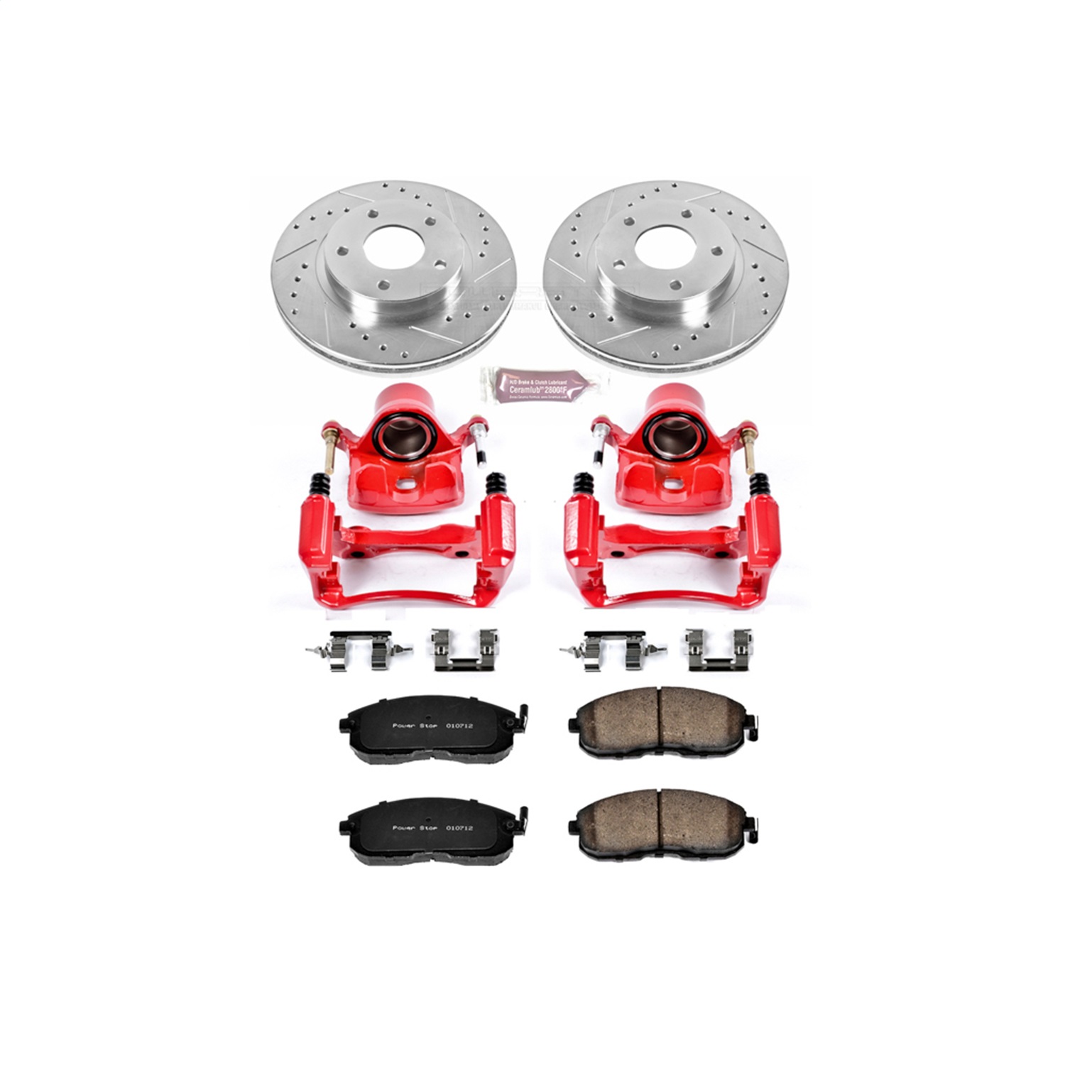 Power Stop - KC3137 - Front - Disc Brake Pad/Caliper and Rotor Kit