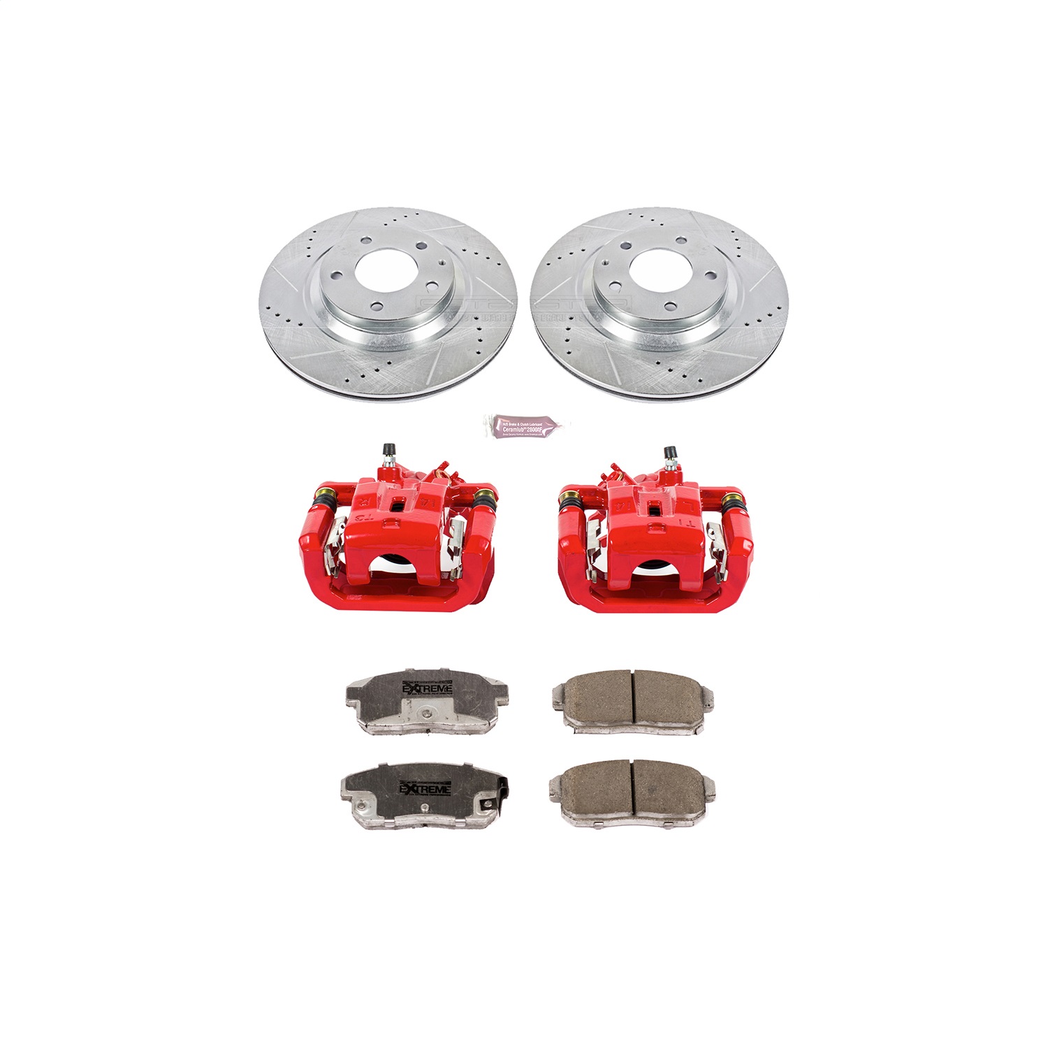 Power Stop - KC3146-26 - Rear - Disc Brake Pad/Caliper and Rotor Kit