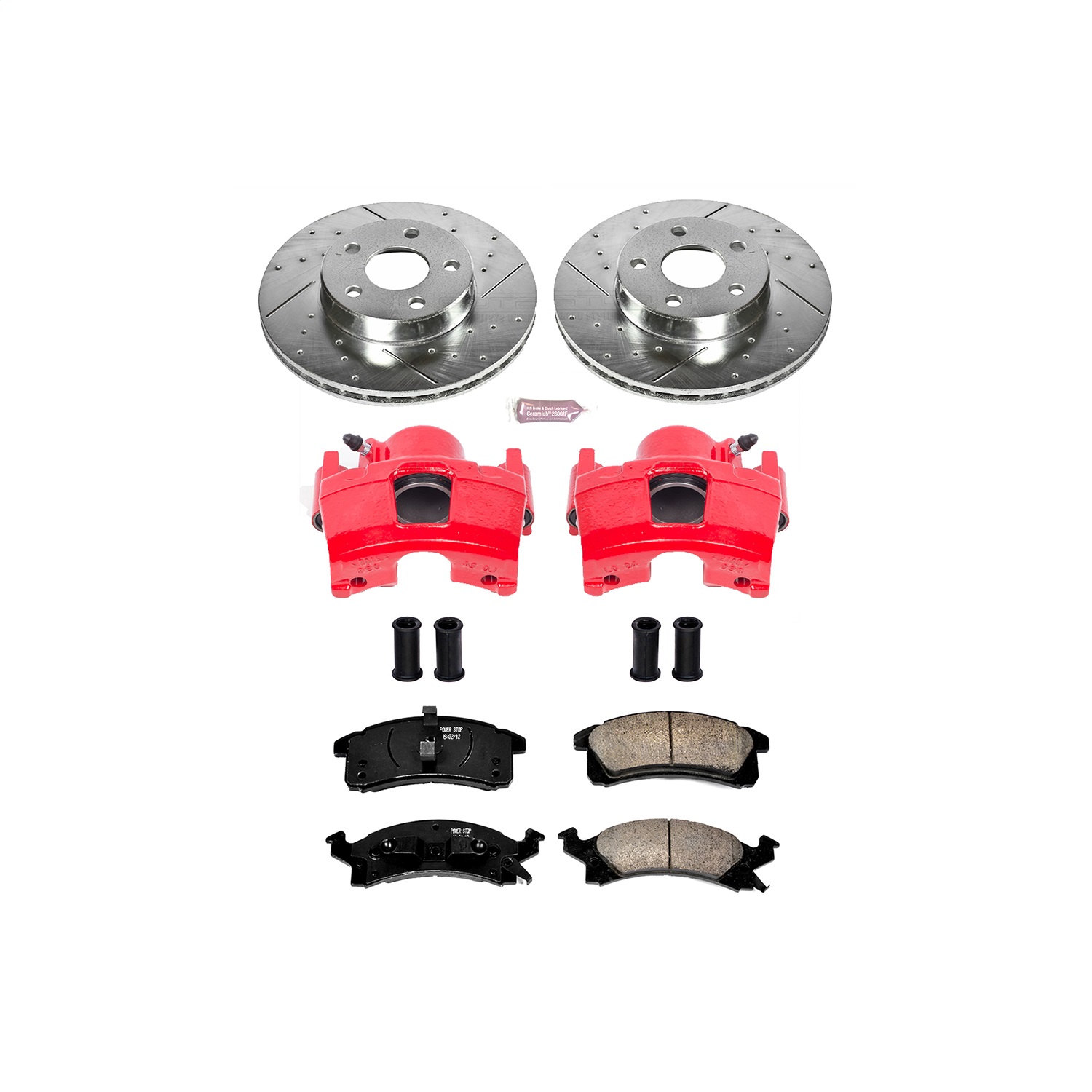 Power Stop - KC3156 - Front - Disc Brake Pad/Caliper and Rotor Kit
