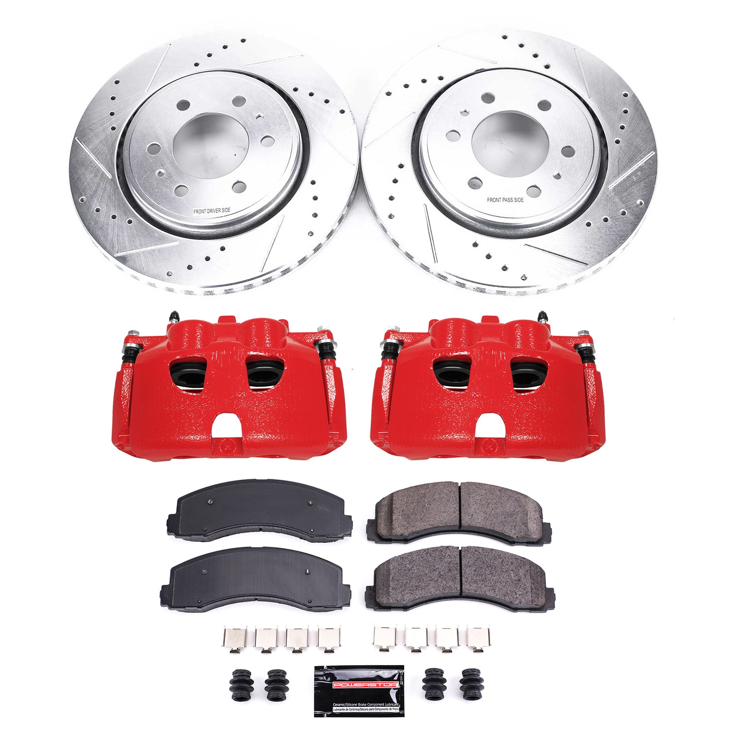 Power Stop - KC3167 - Front - Disc Brake Pad/Caliper and Rotor Kit