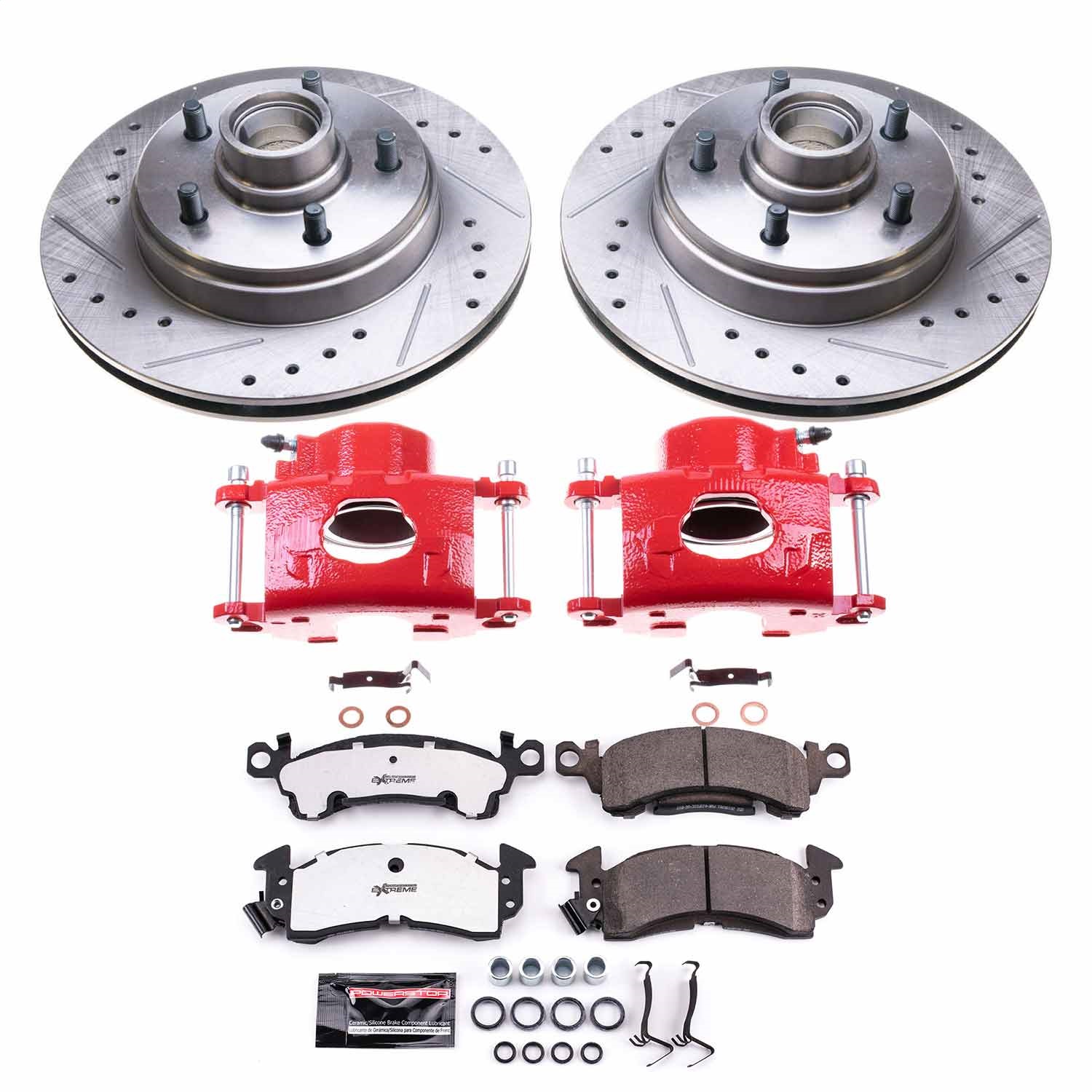 Power Stop - KC4535A-26 - Front - Disc Brake Pad/Caliper and Rotor Kit