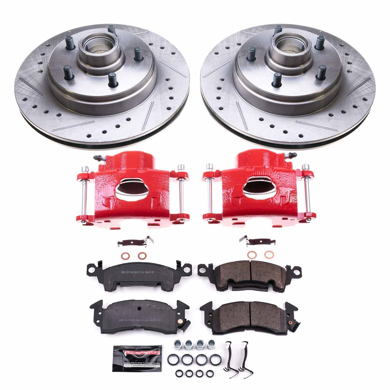 Power Stop - KC4535A - Front - Disc Brake Pad/Caliper and Rotor Kit