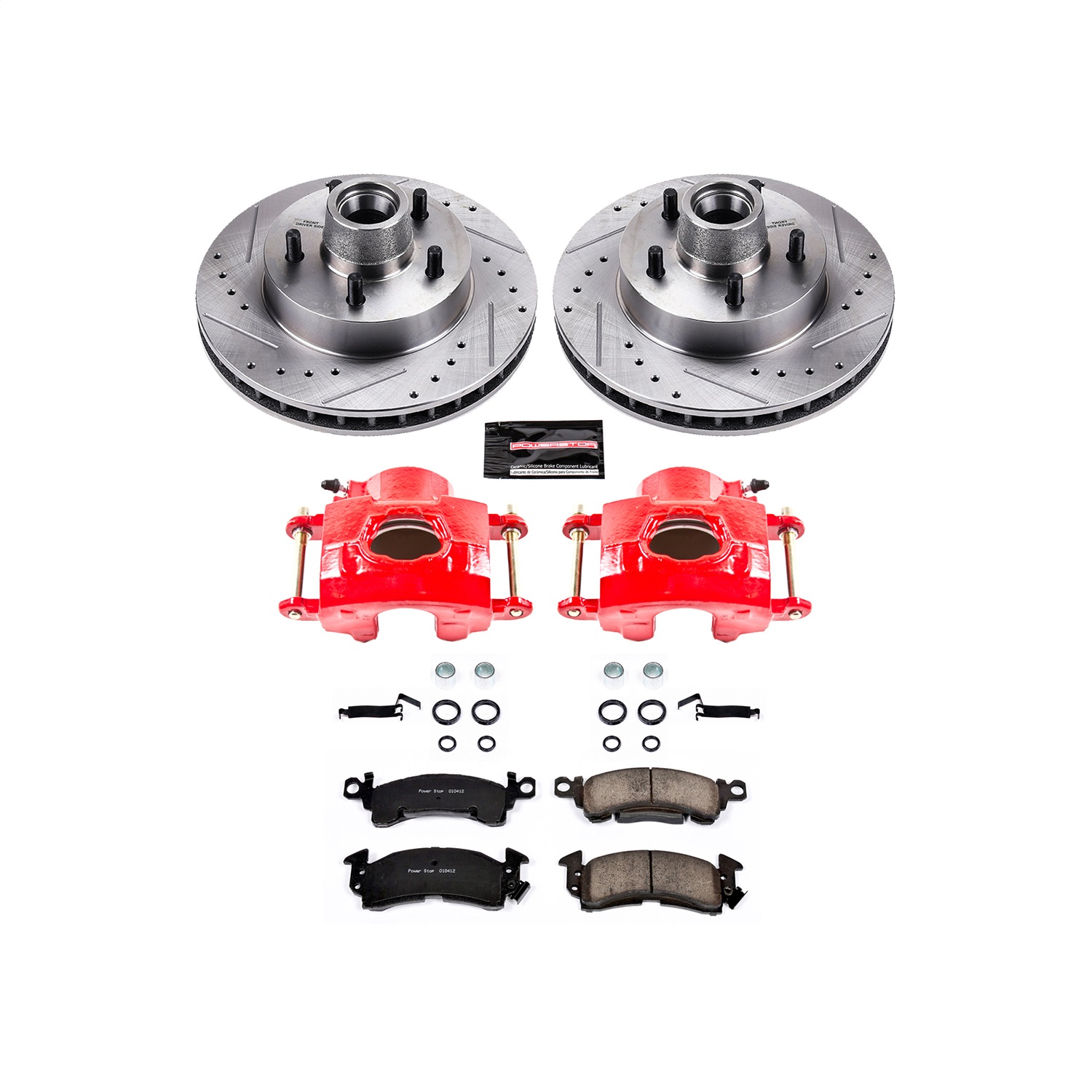 Power Stop - KC4539 - Front - Disc Brake Pad/Caliper and Rotor Kit
